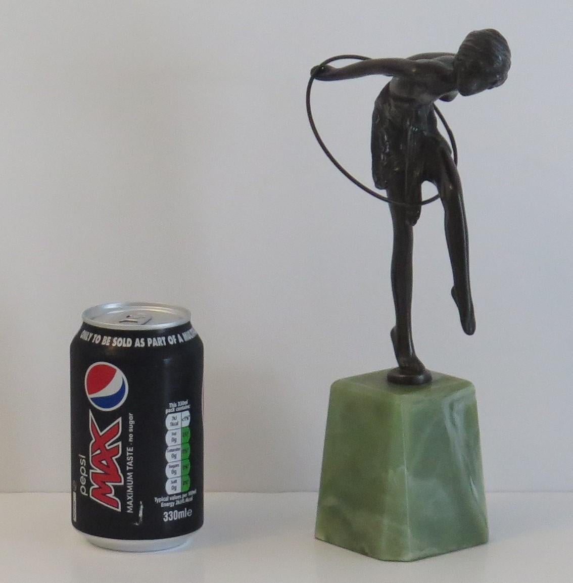 Bronze Figurine Sculpture Hoop Dancer After D H Chiparus, Art Deco Circa 1920s For Sale 11