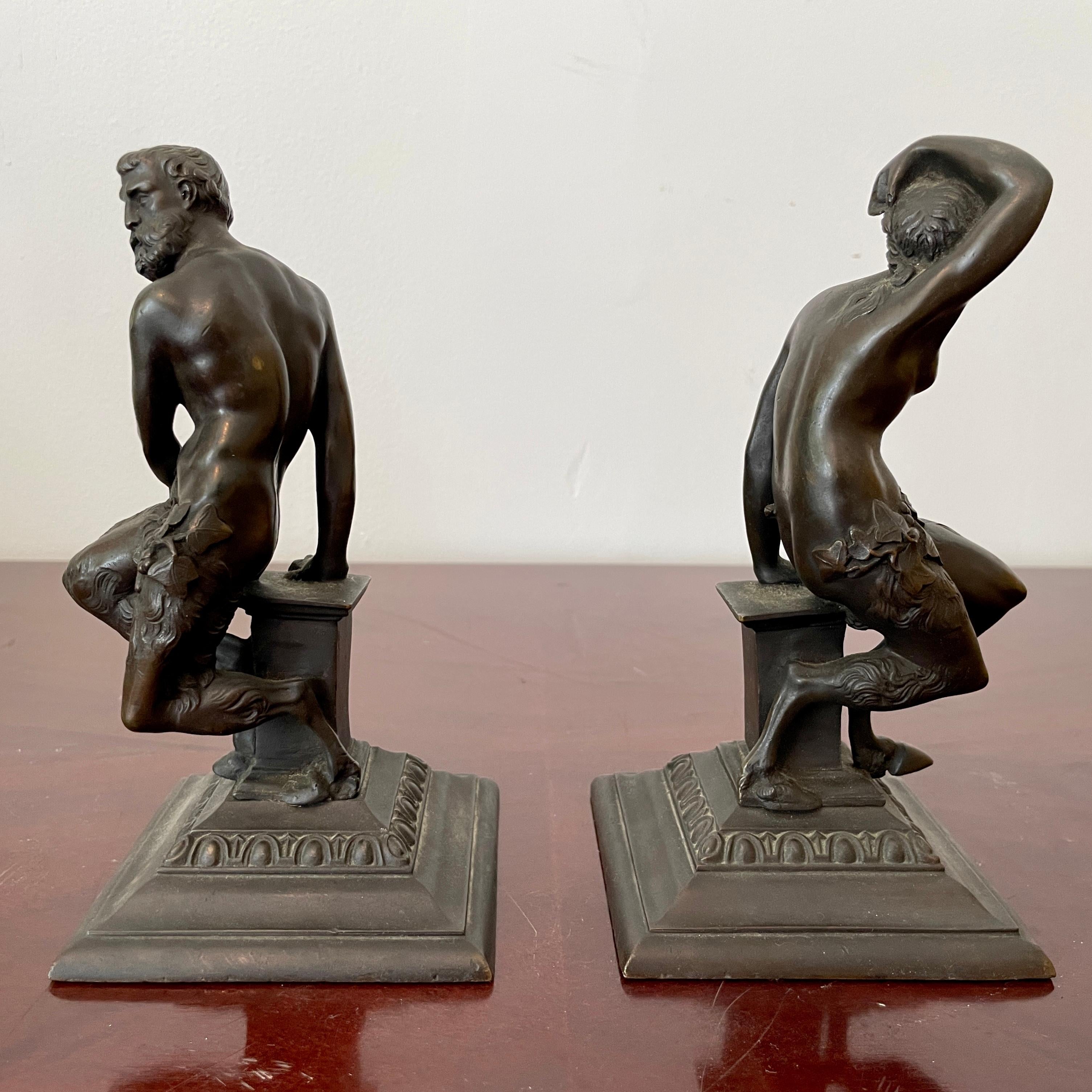 Other Bronze Figurines of Man and Woman - a Pair For Sale