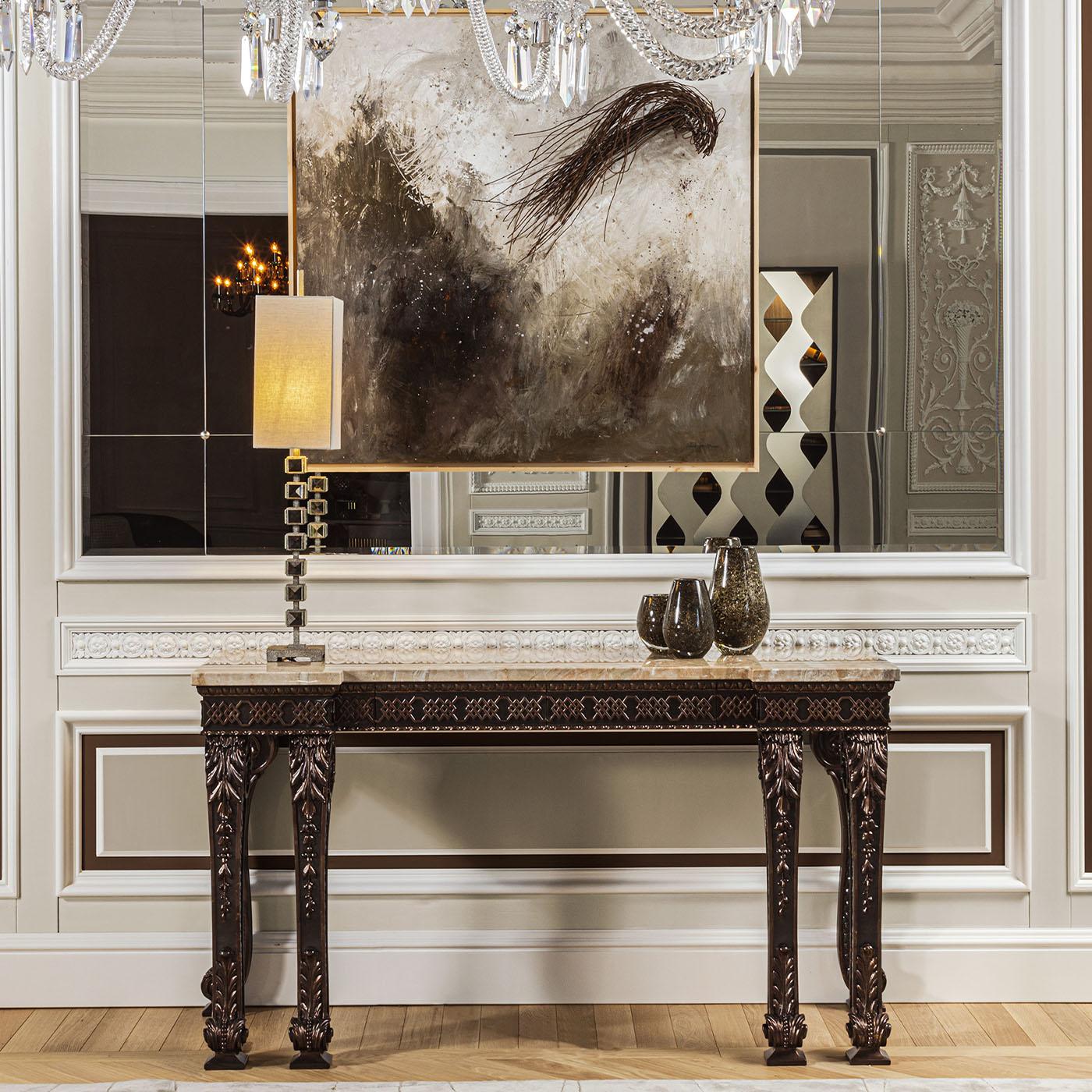 Contemporary Bronze Finishing Console For Sale
