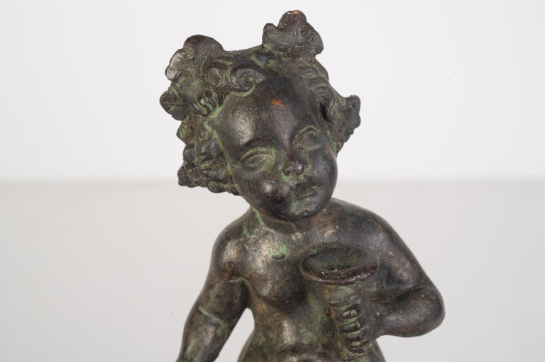 Bronze Fireplace Fender or Faceplate Front Panel with Putti For Sale at