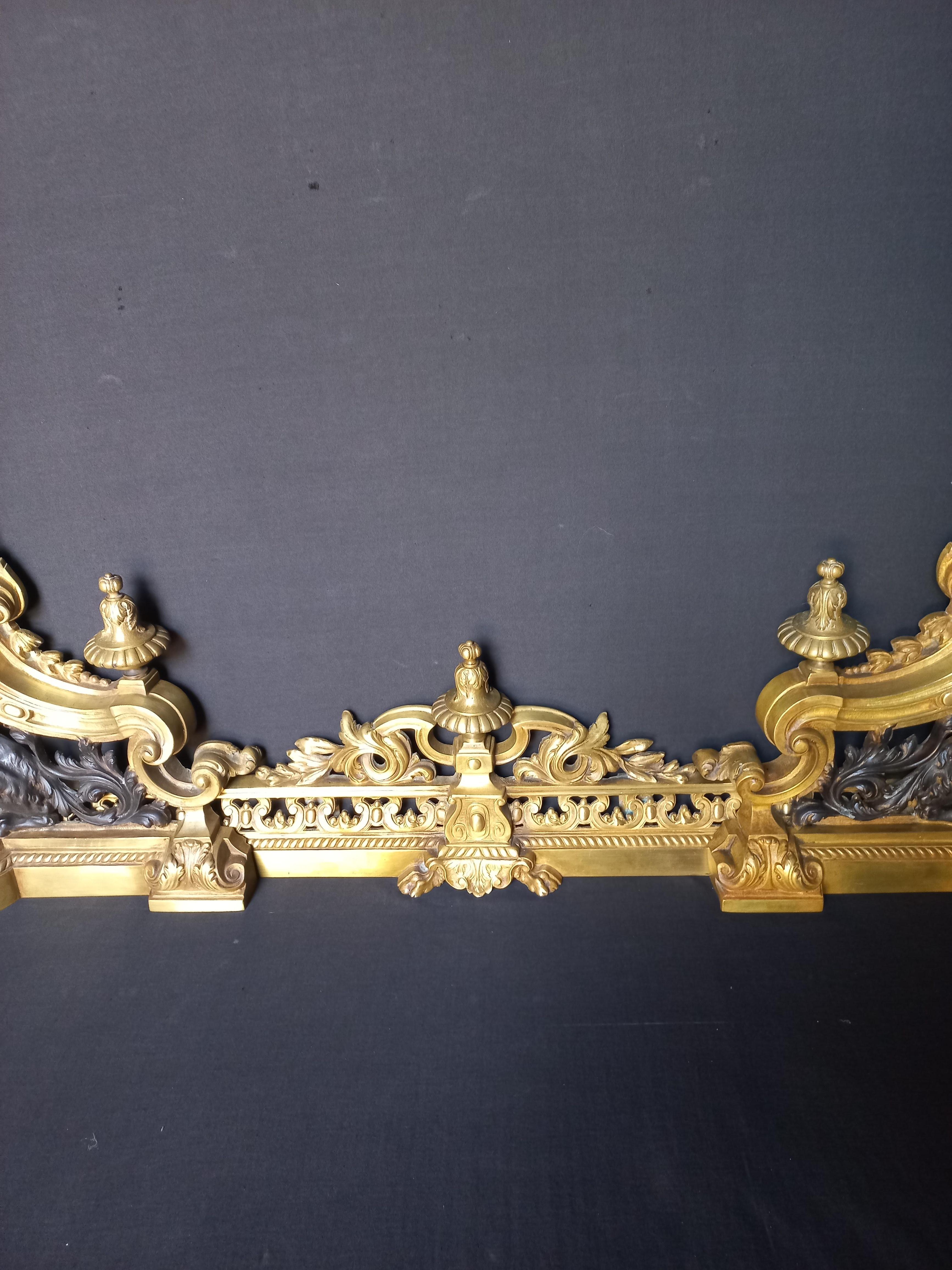 French Bronze Fireplace Front For Sale