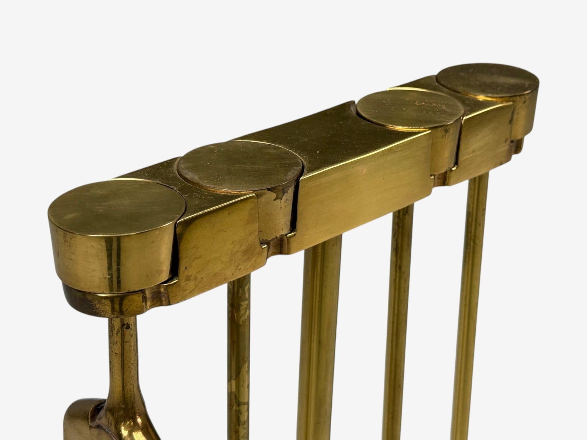 20th Century Bronze Fireplace Tool Set with Stand, USA, 20th c. For Sale