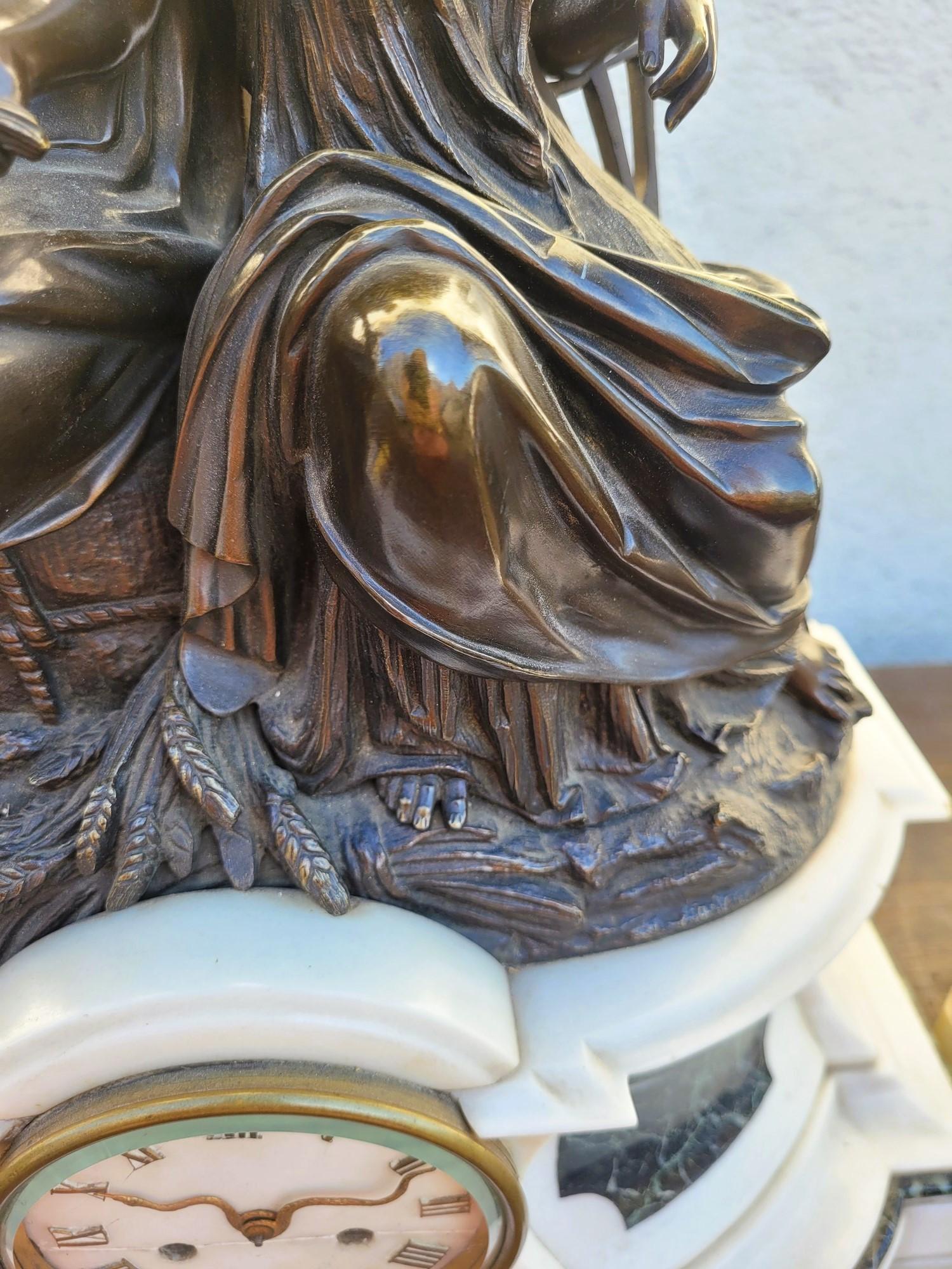 French Bronze Fireplace Trim, Agriculture And Industry, 19th Century For Sale