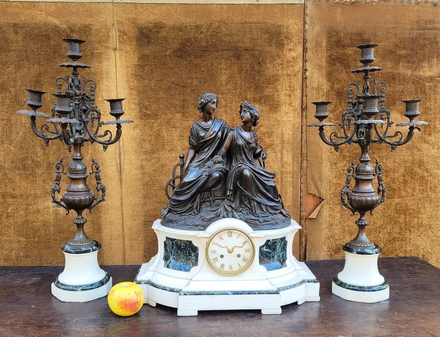 Bronze Fireplace Trim, Agriculture And Industry, 19th Century For Sale 2