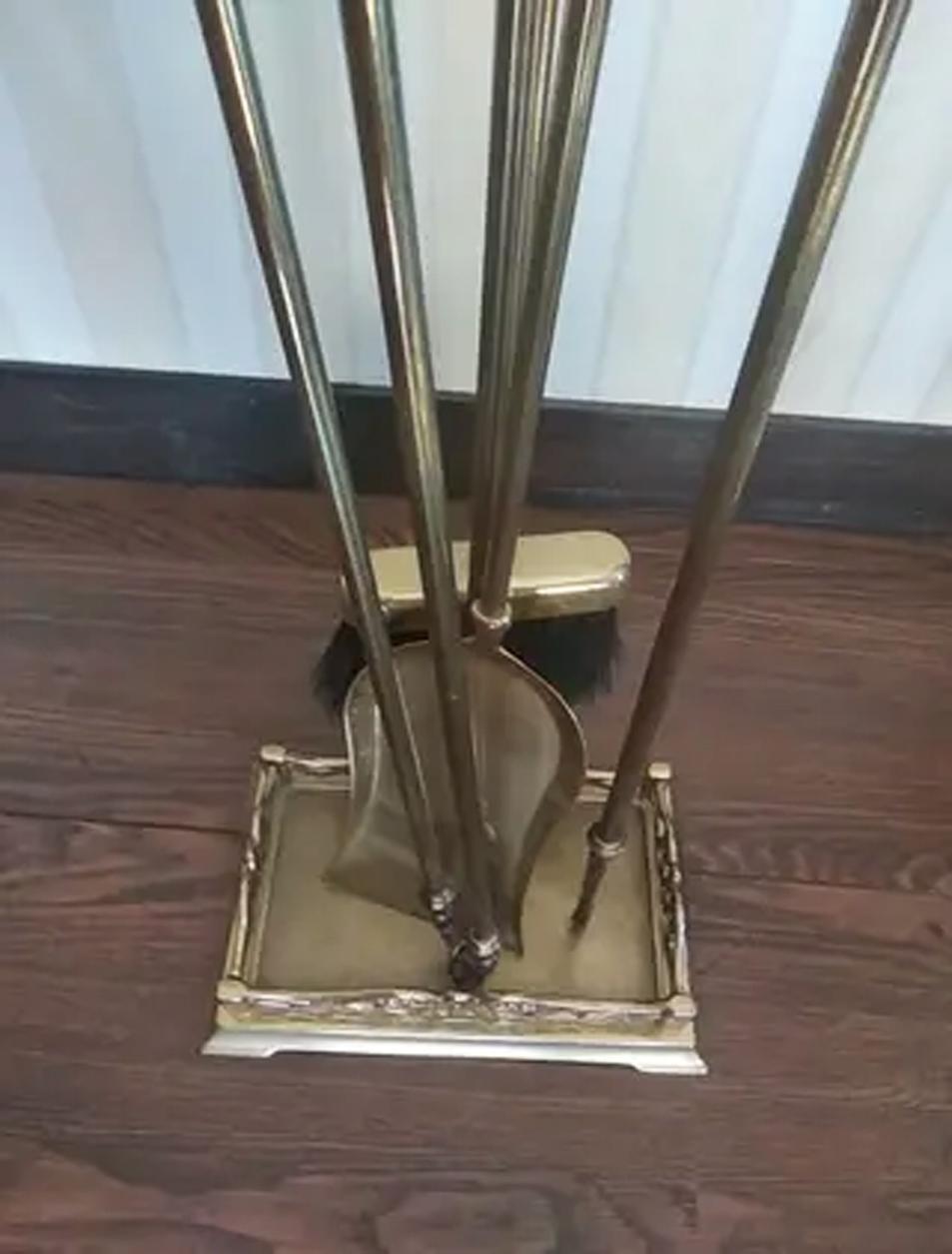 Bronze Fireplace Utensils From The Early 20th Century or Earlier For Sale 6