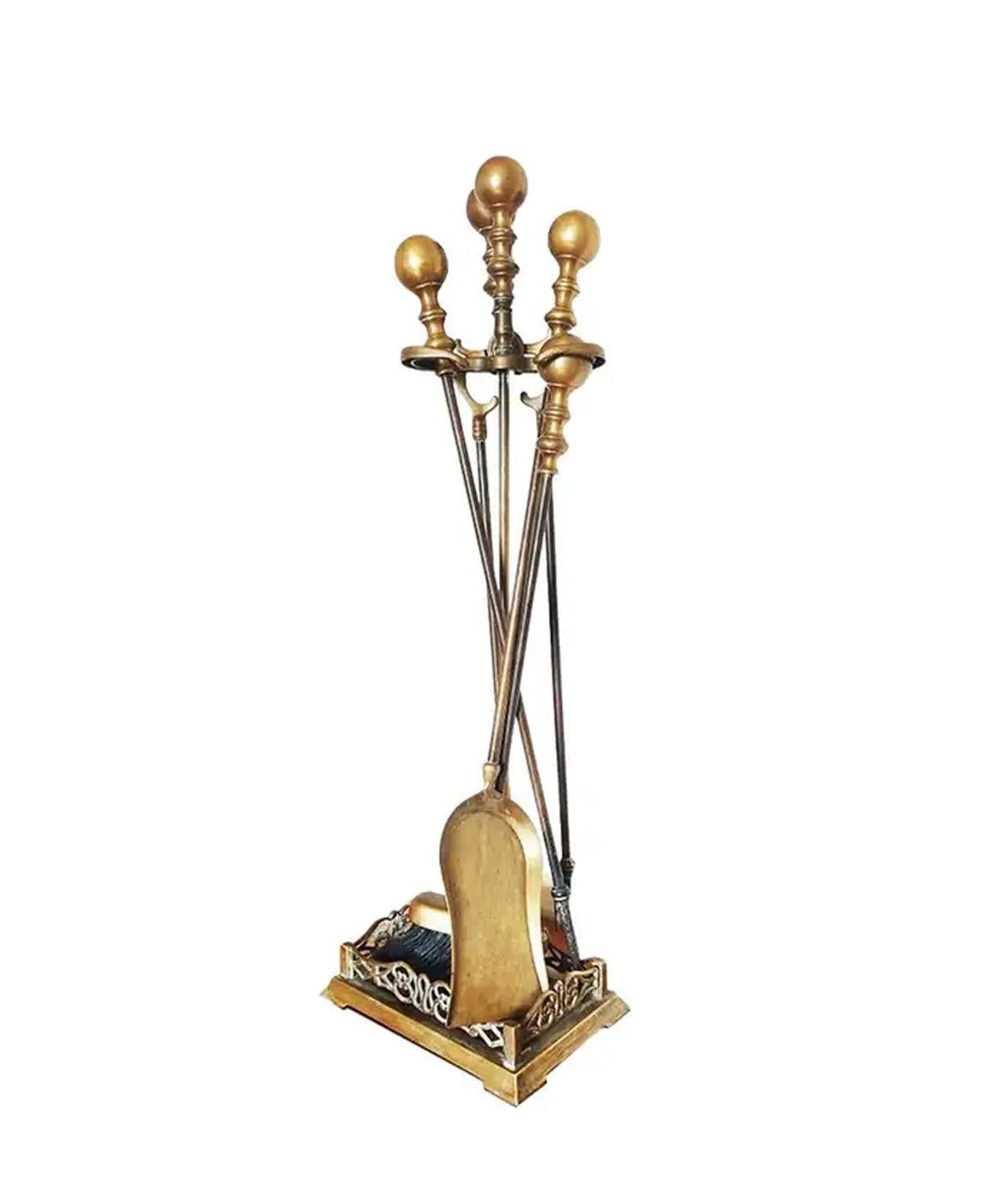 Bronze Fireplace Utensils From The Early 20th Century or Earlier For Sale 2