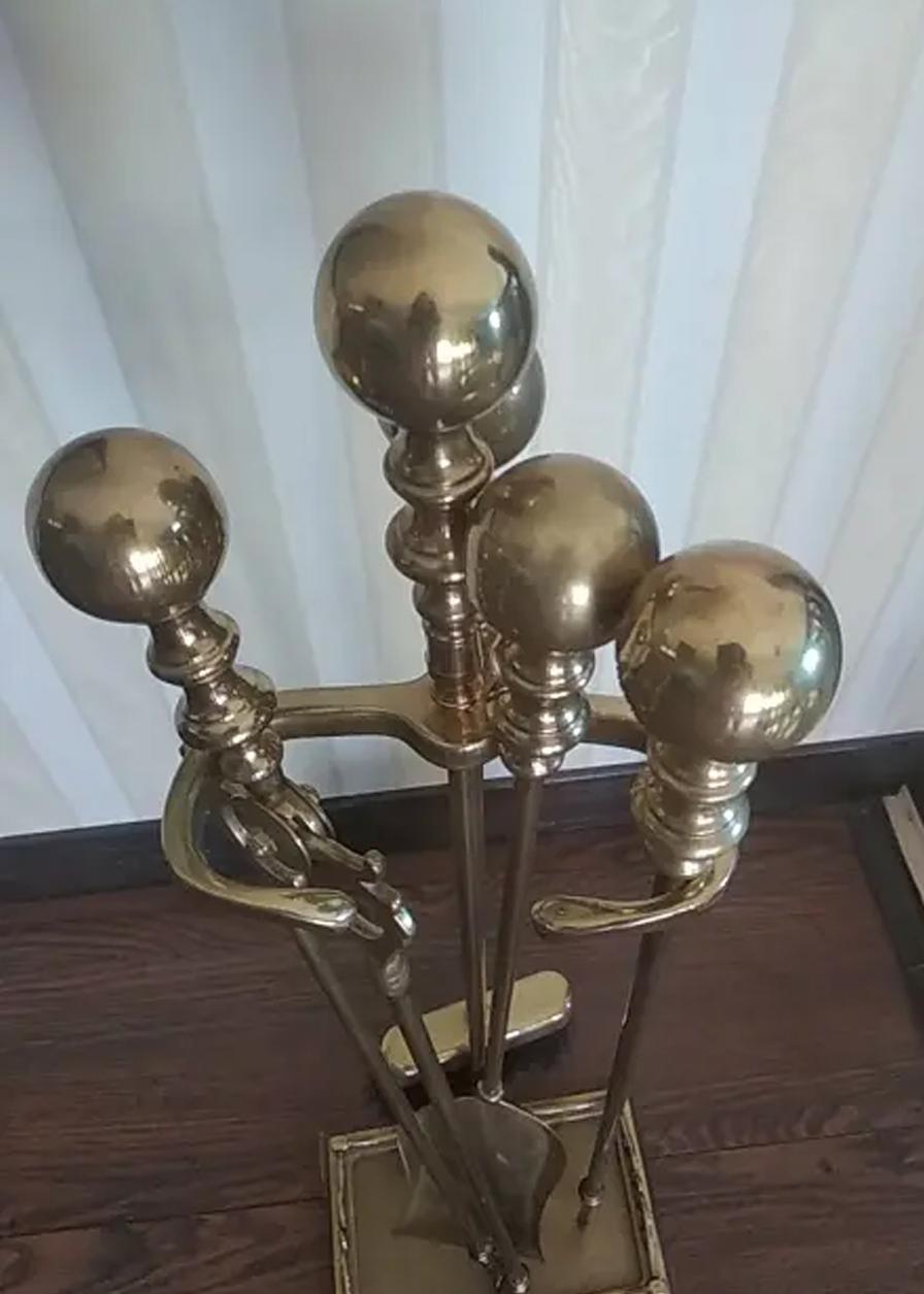 Bronze Fireplace Utensils From The Early 20th Century or Earlier For Sale 3