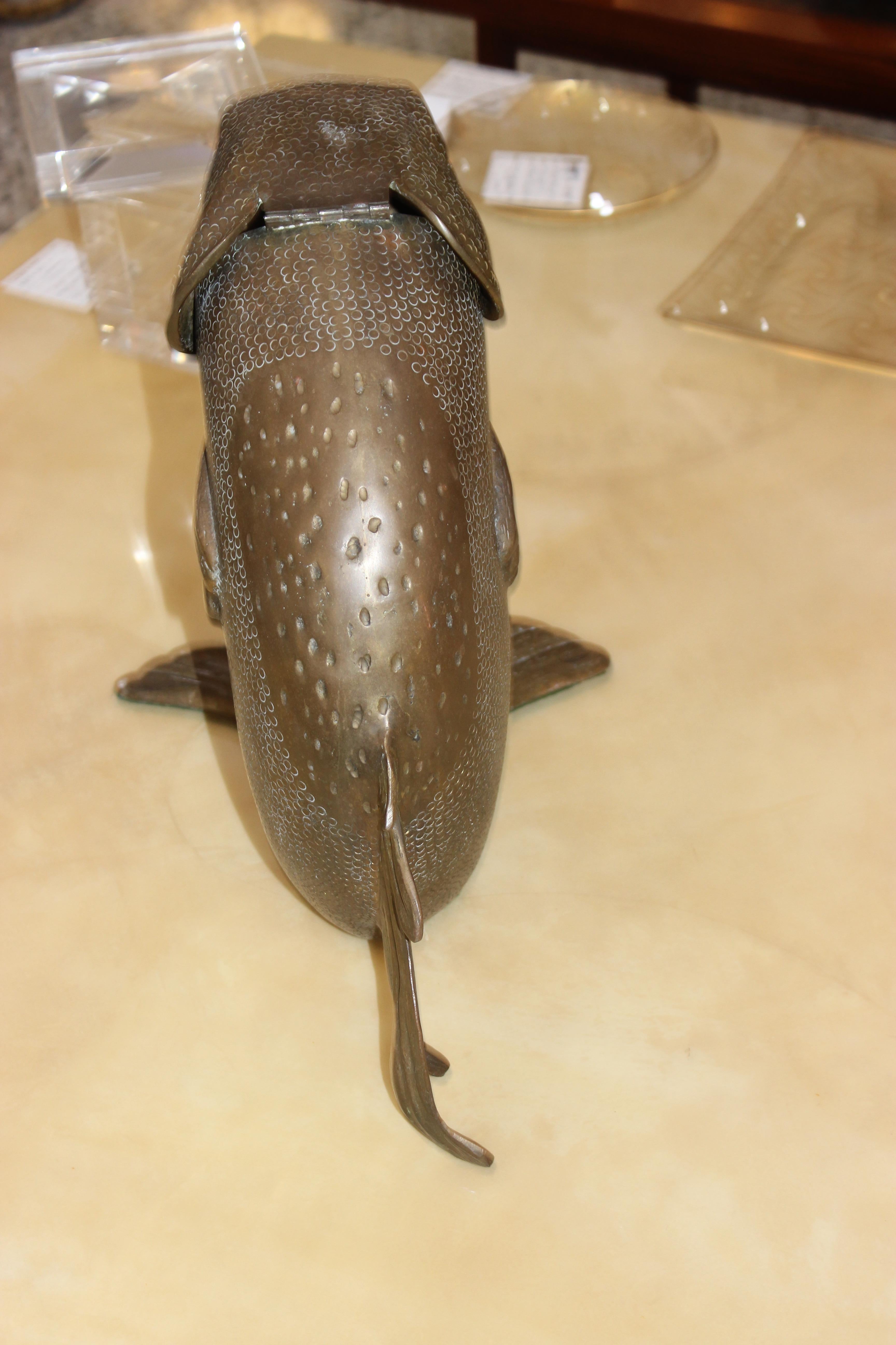 Bronze Fish Form Wine/Champange Cooler 3
