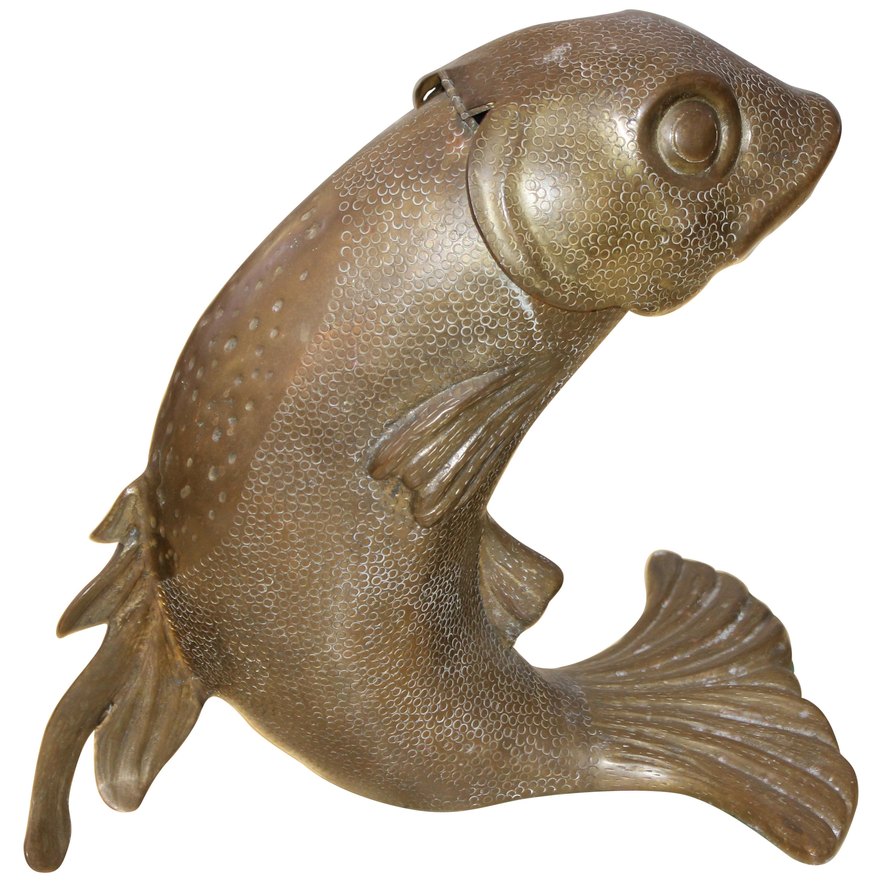 Bronze Fish Form Wine/Champange Cooler