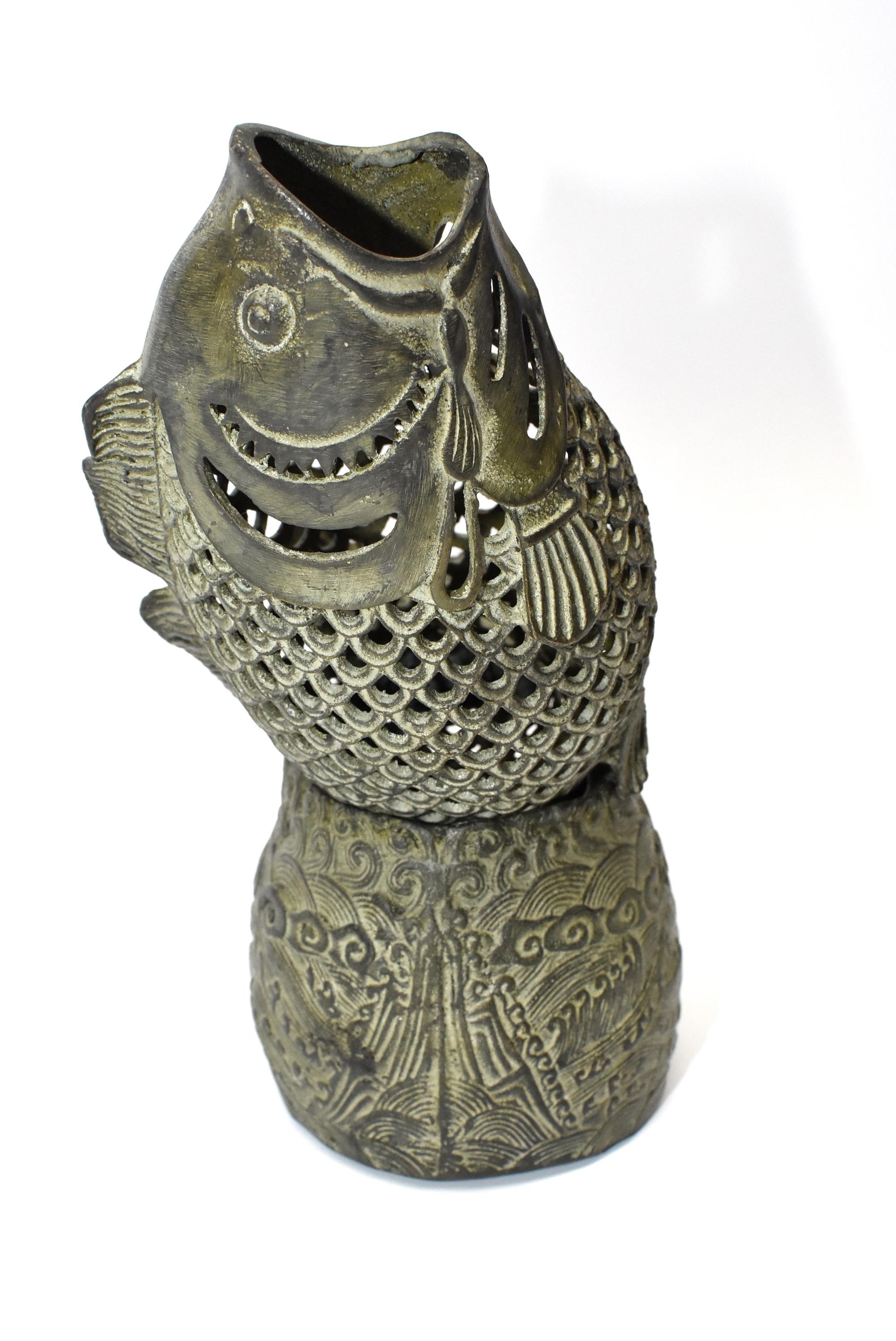 Bronze Fish Incense Burner, Oriental Censer 7