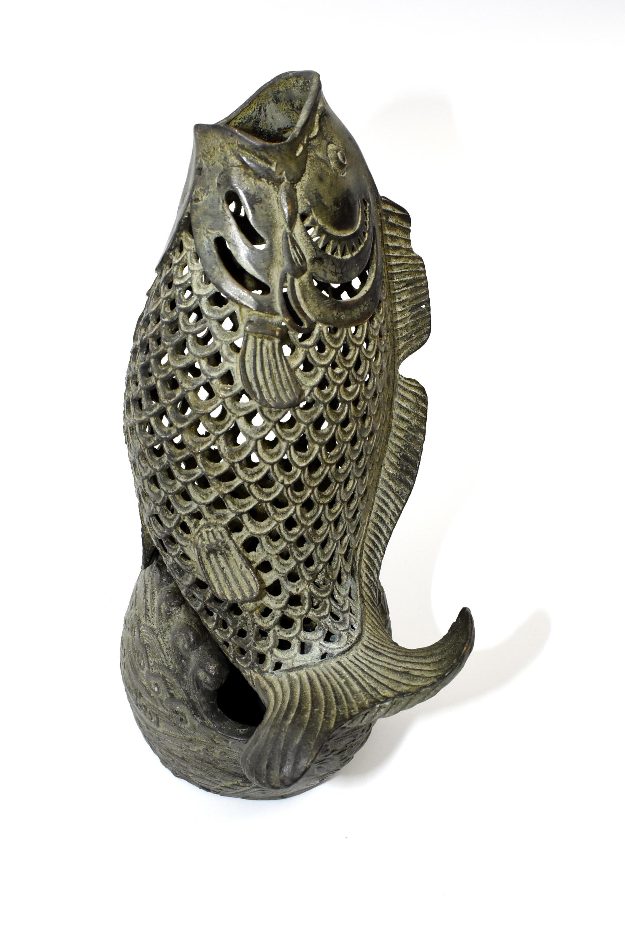 Bronze Fish Incense Burner, Oriental Censer 9