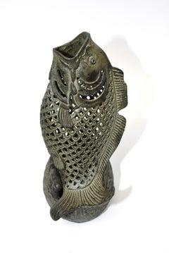 Bronze Fish Incense Burner, Oriental Censer