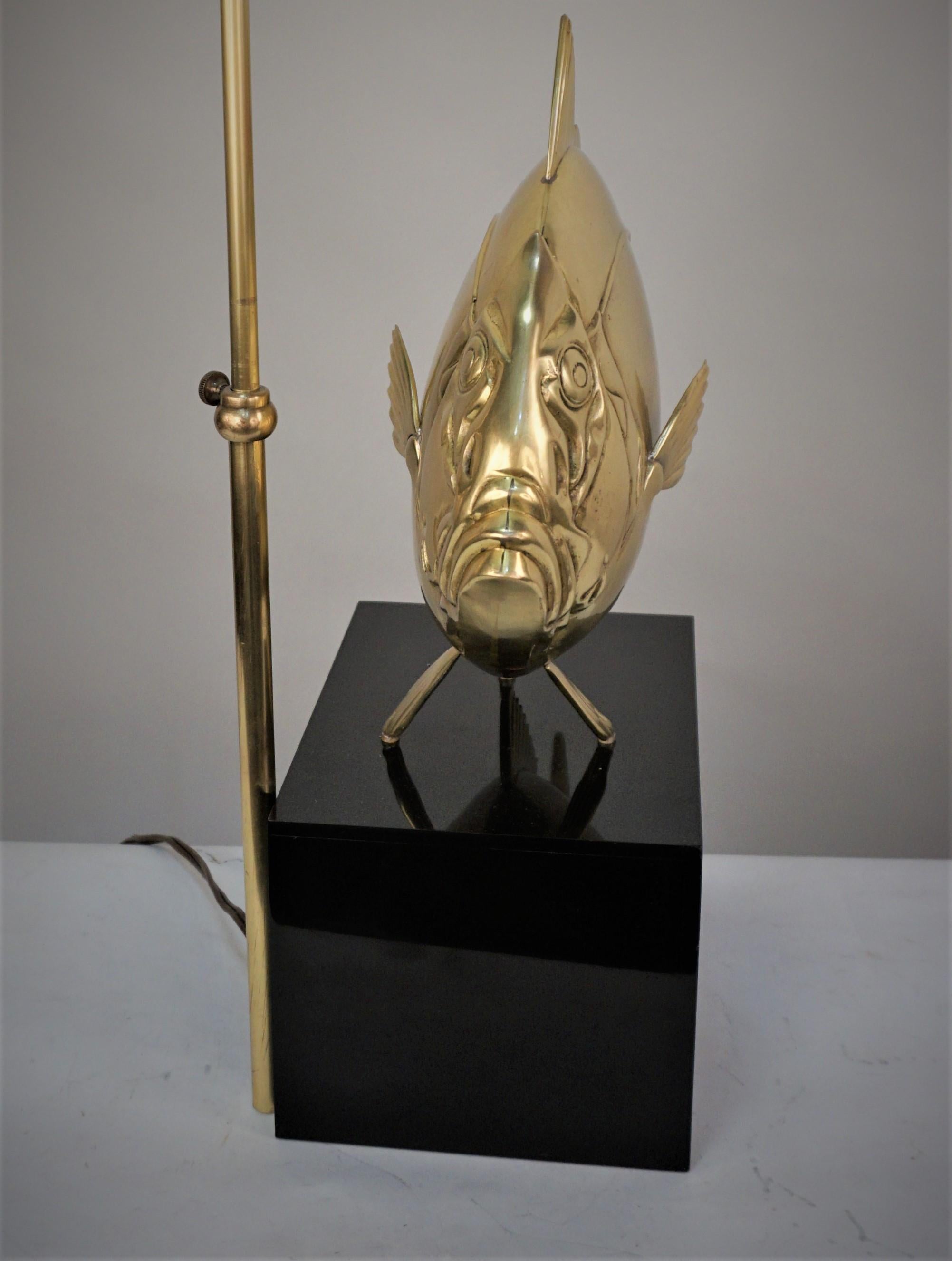 Bronze Fish Lamp by Pargos 4