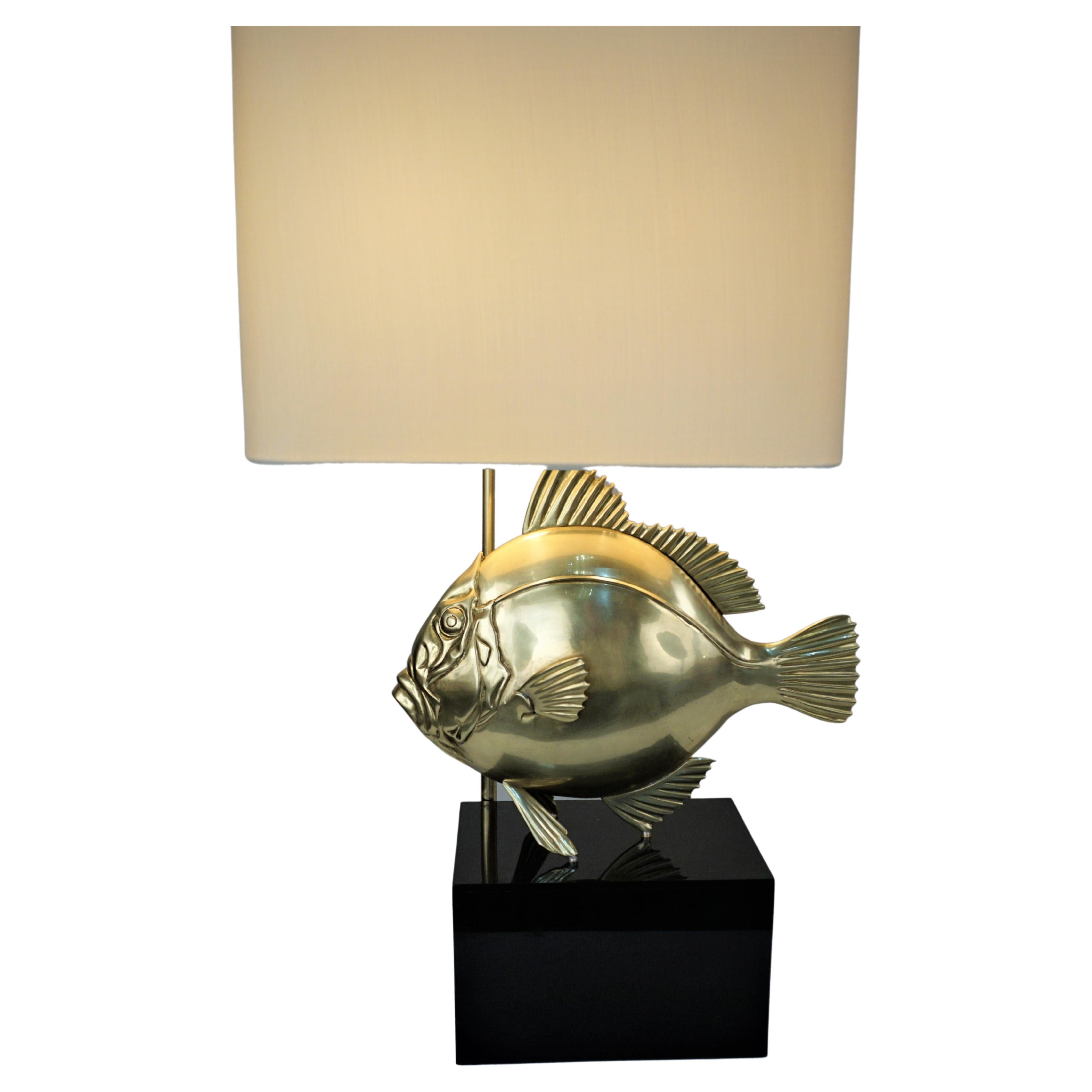 Bronze Fish Lamp by Pargos