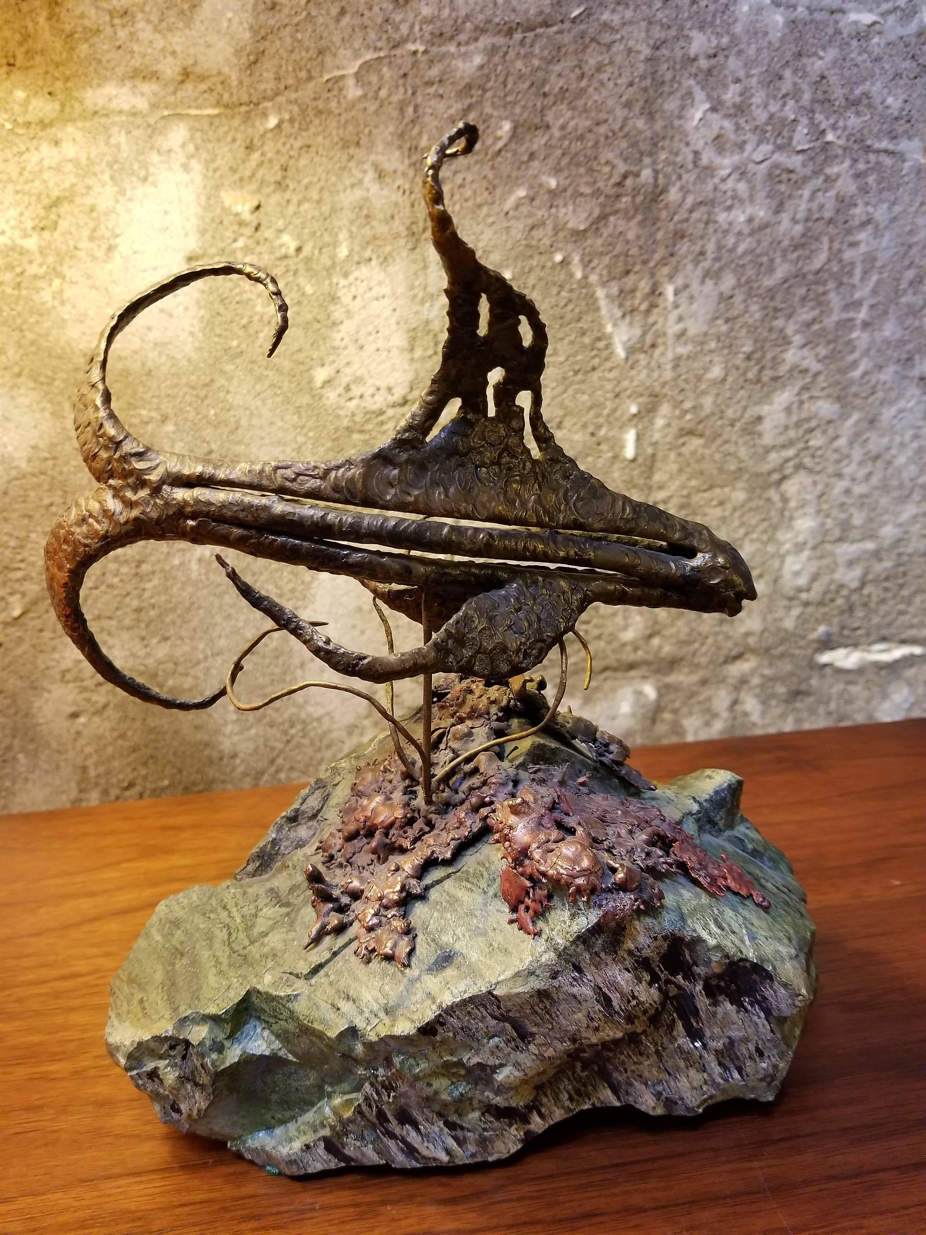 American Bronze Fish Sculpture by Danny Brower For Sale
