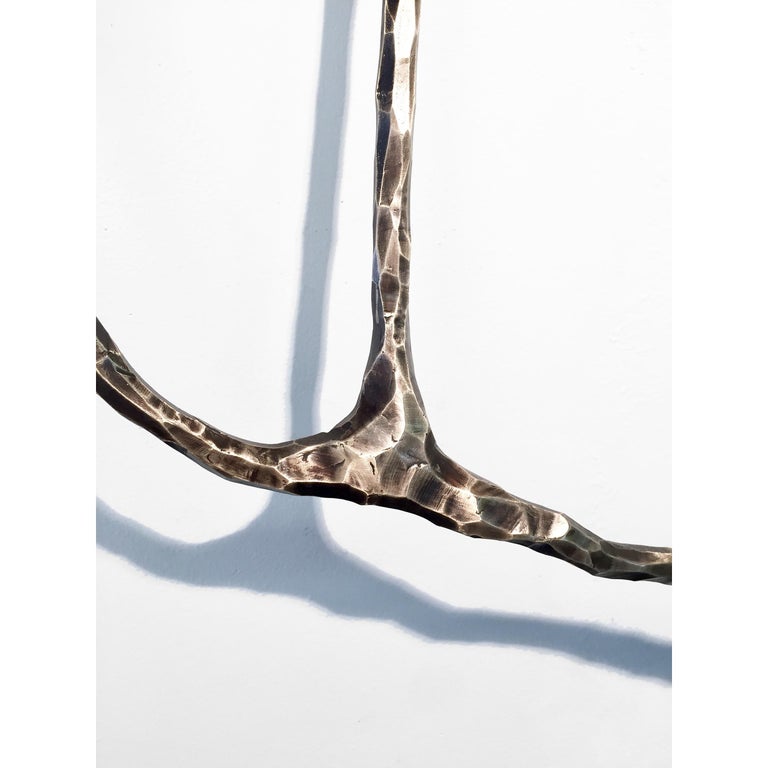 American Bronze Fishbone Sculpture by Steven Haulenbeek, Lost Wax Casting For Sale