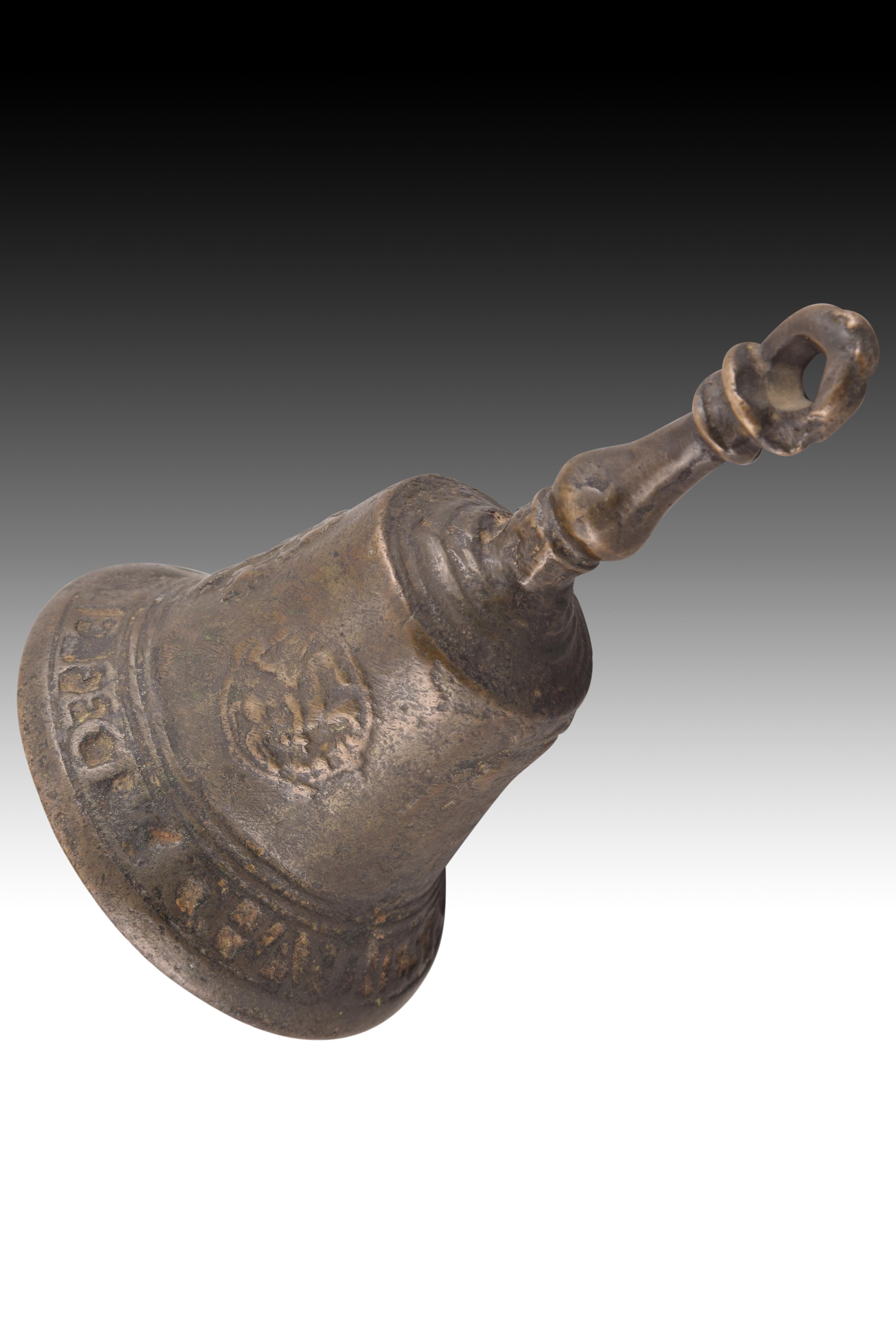 18th Century and Earlier Bronze Flemish Bell, 16th Century