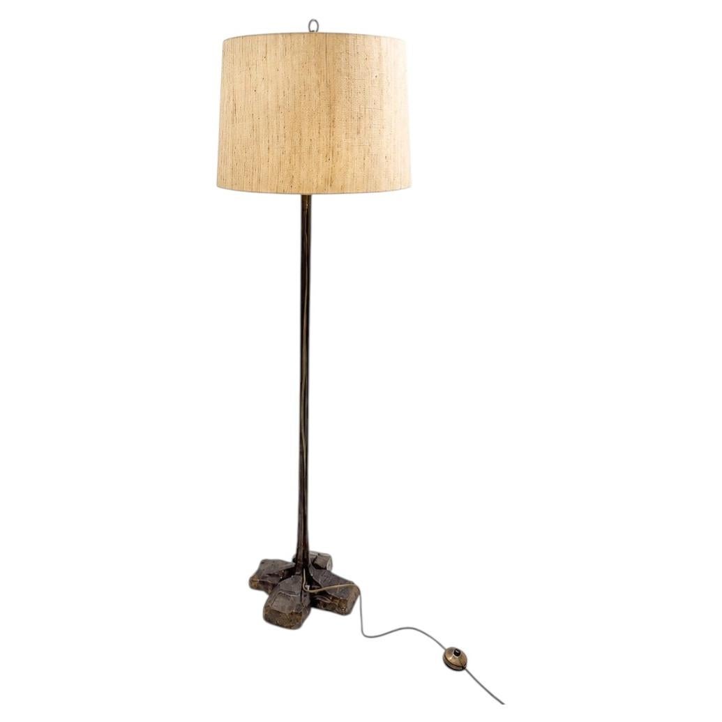Lampada da terra in bronzo attribuita a Lothar Klute, anni '70