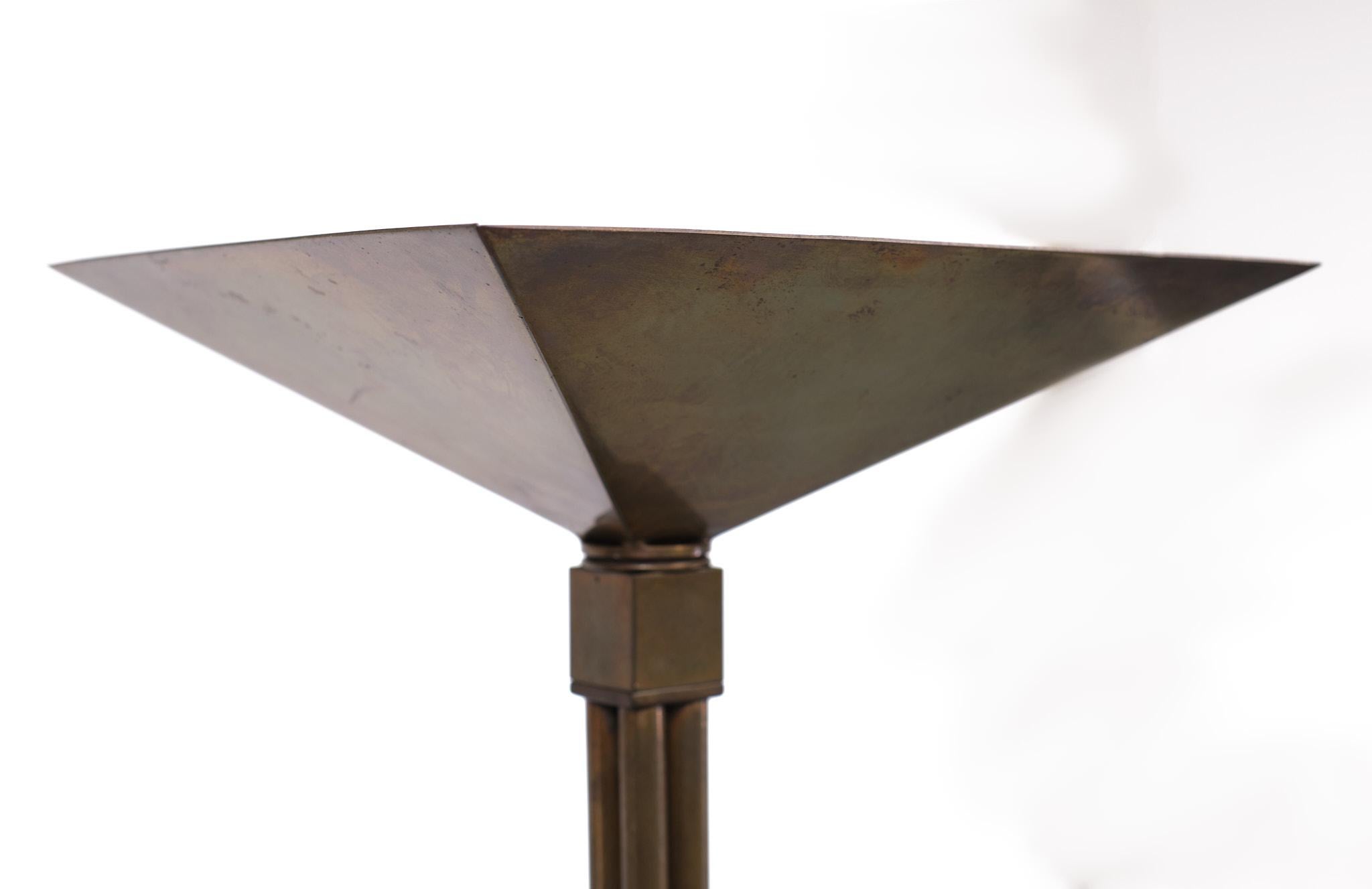 Belgian Bronze Floor Lamp by Deknudt, Belgium, 1970s For Sale