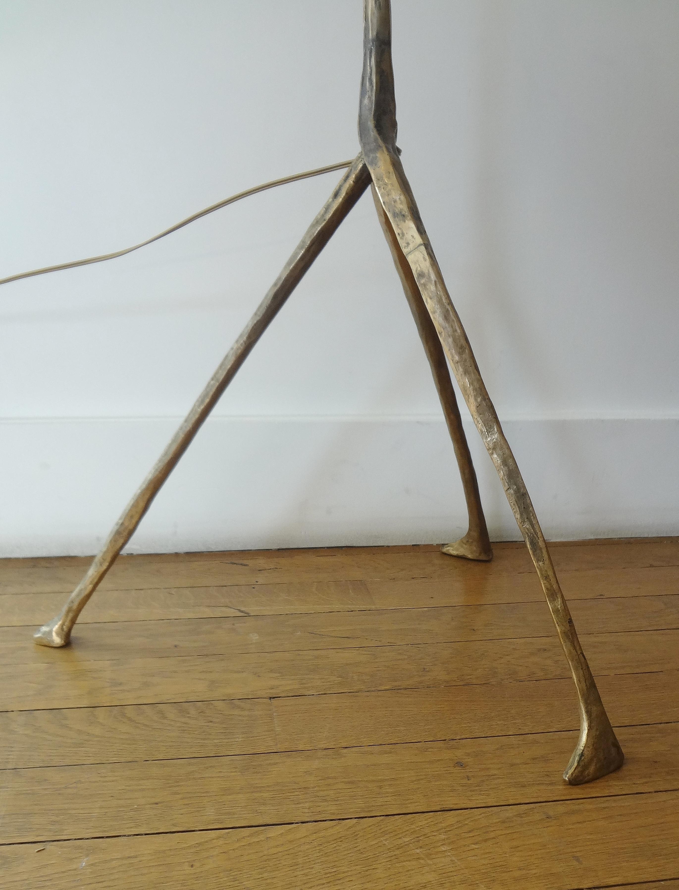 Bronze Floor Lamp by Félix Agostini, 1957 In Good Condition In Paris, FR