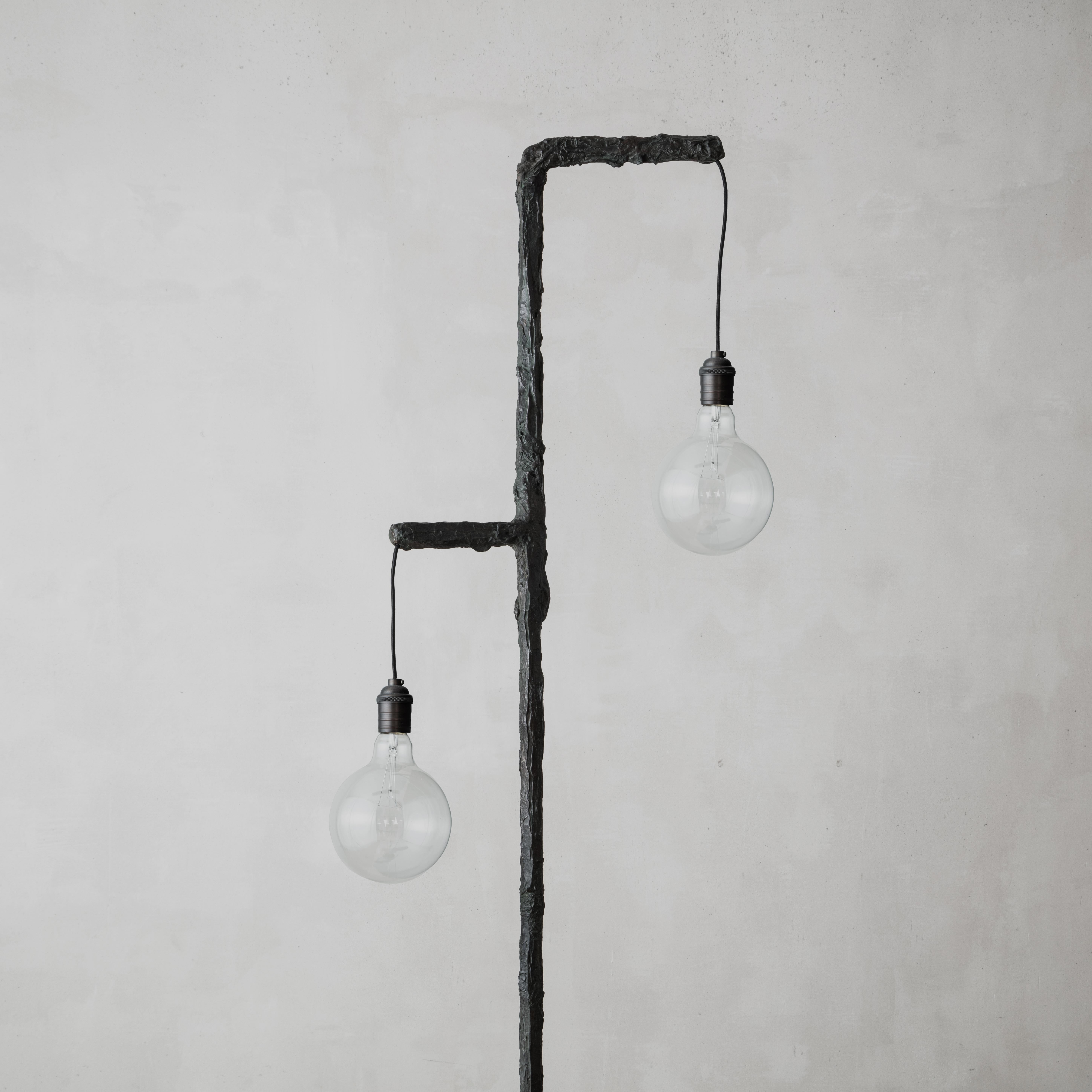 Modern Bronze Floor Lamp by Thierry Dreyfus For Sale