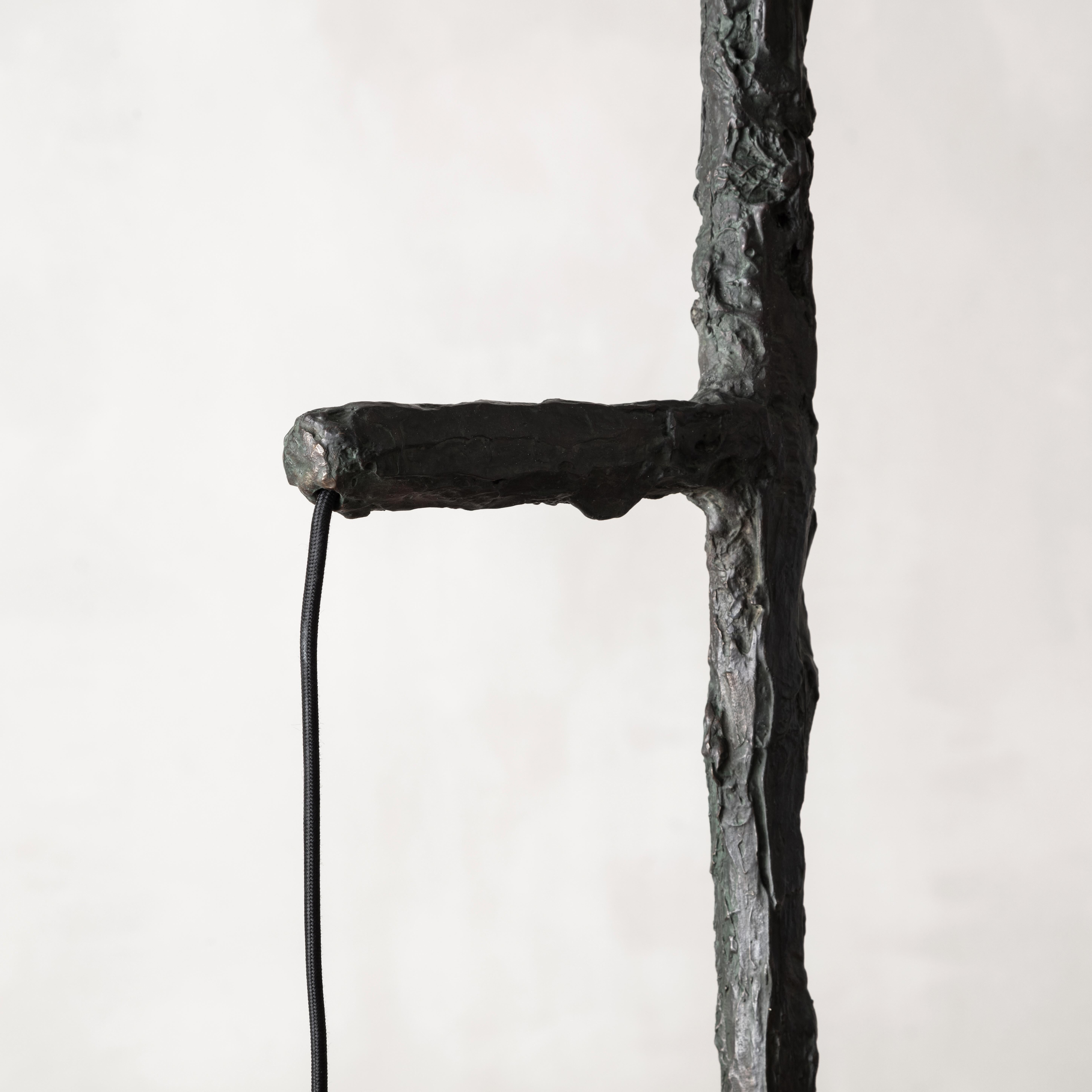 Cast Bronze Floor Lamp by Thierry Dreyfus For Sale
