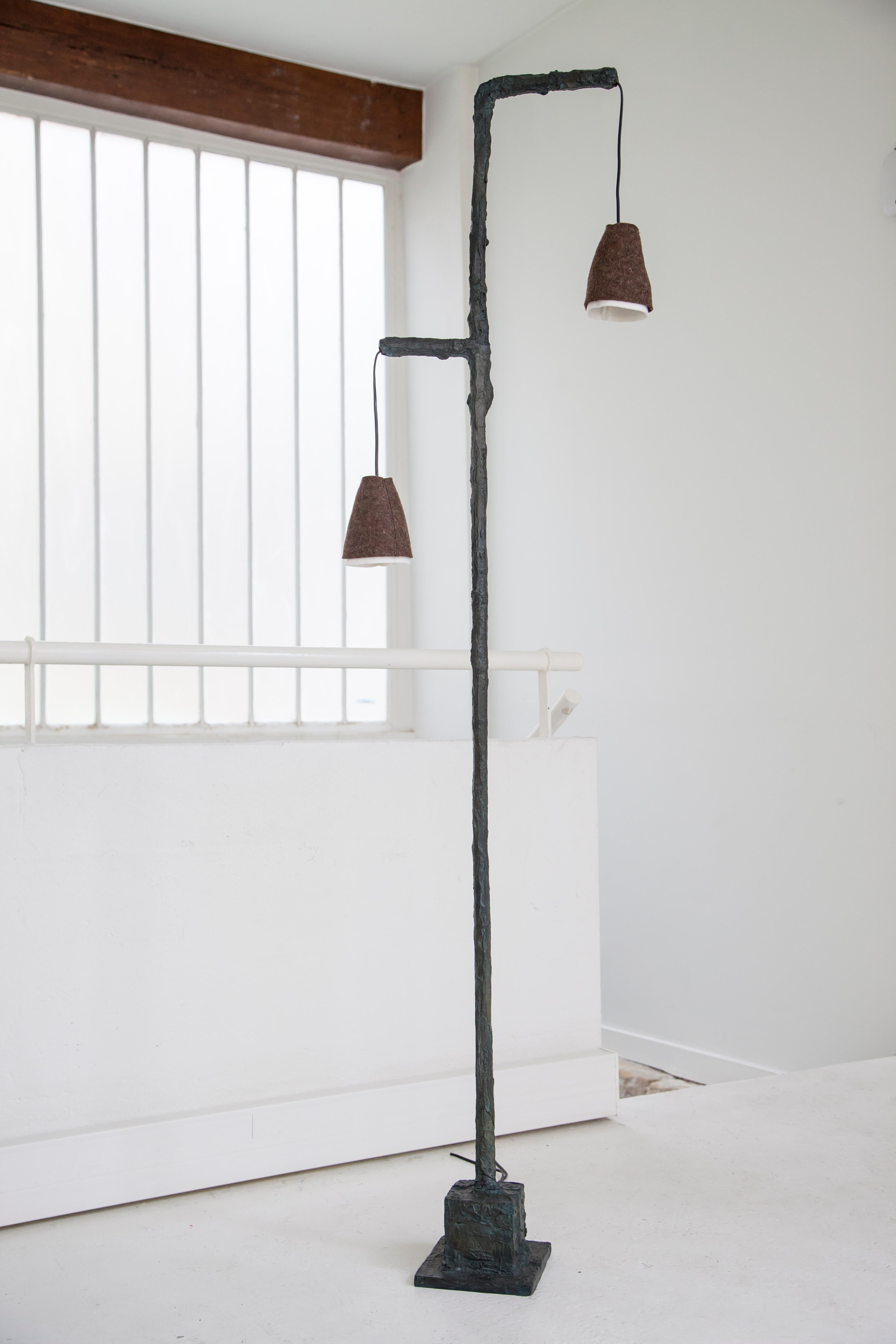 Bronze Floor Lamp by Thierry Dreyfus In New Condition For Sale In New York, NY