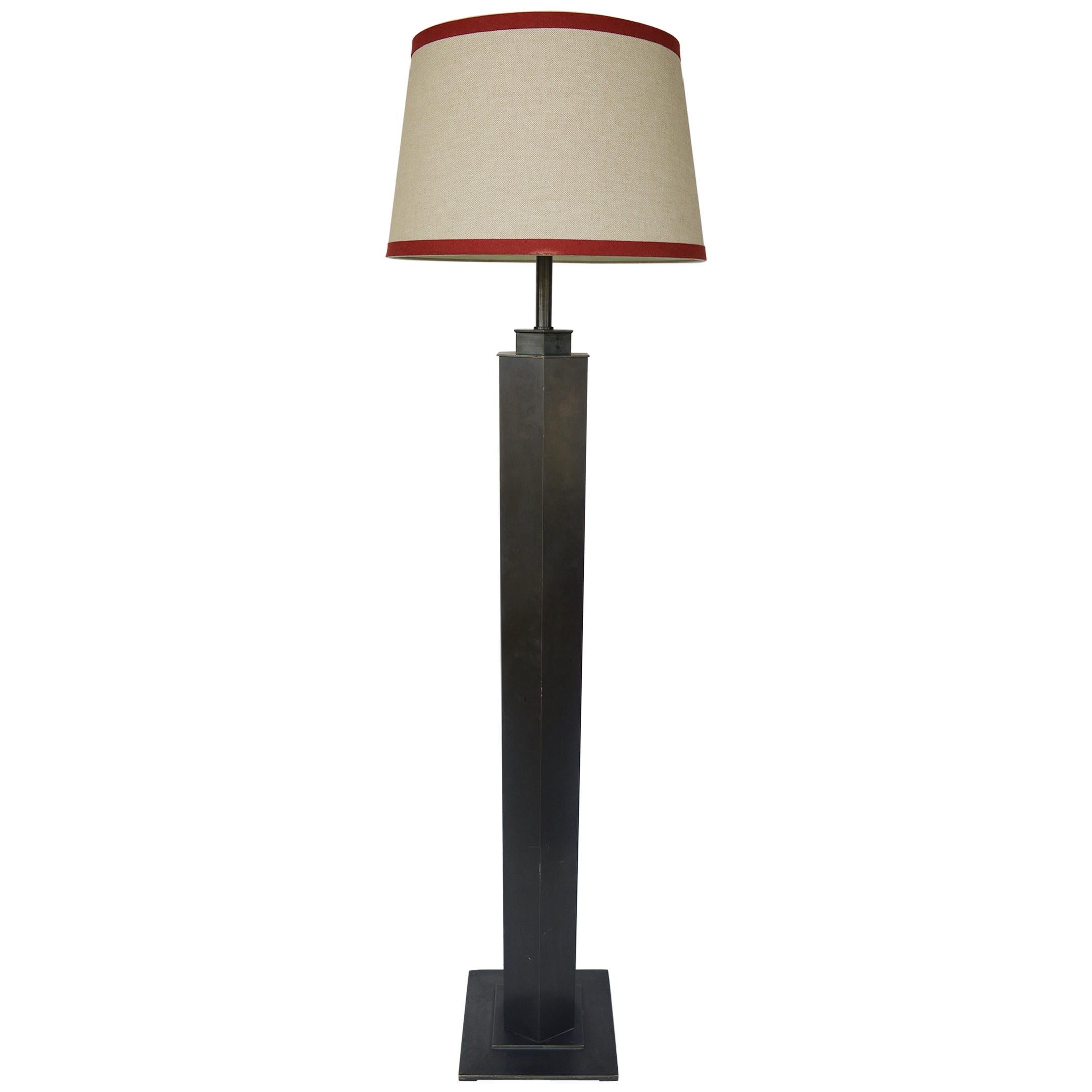 Stehlampe aus Bronze im Stil von Karl Springer im Angebot