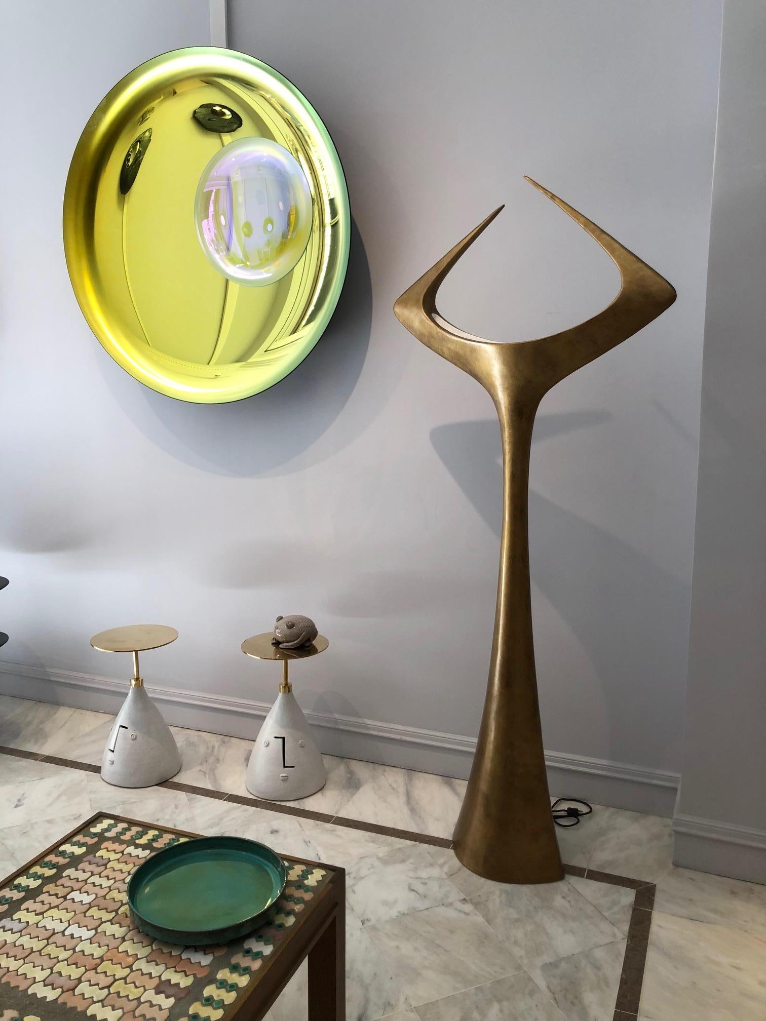  Bronze Floor Lamp 'Matta'  by french designer Alexandre Logé For Sale 1