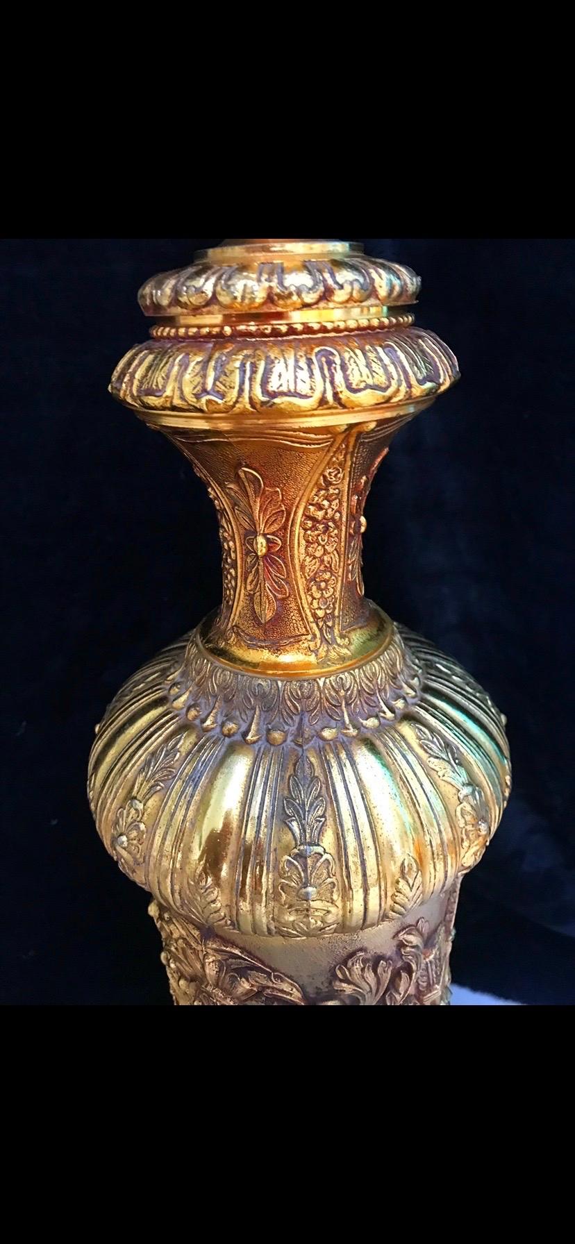 Bronze Floor Lamp, Spain, 1950 In Good Condition For Sale In DÉNIA, ES