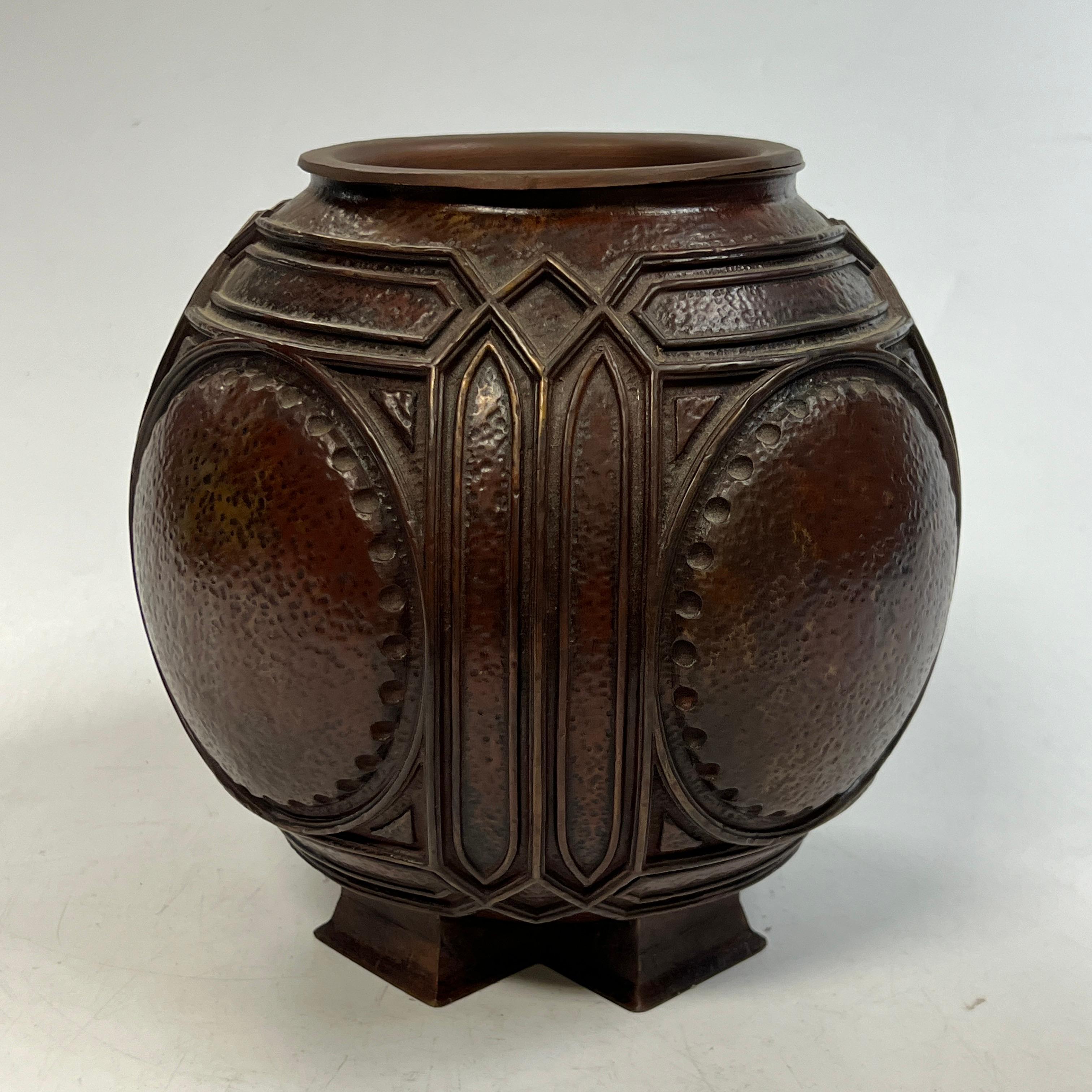 American Bronze Flower Vase from Frank Lloyd Wright Collection