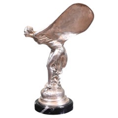 Bronze Flying Lady Statue Art Nouveau Spirit of Ecstacy