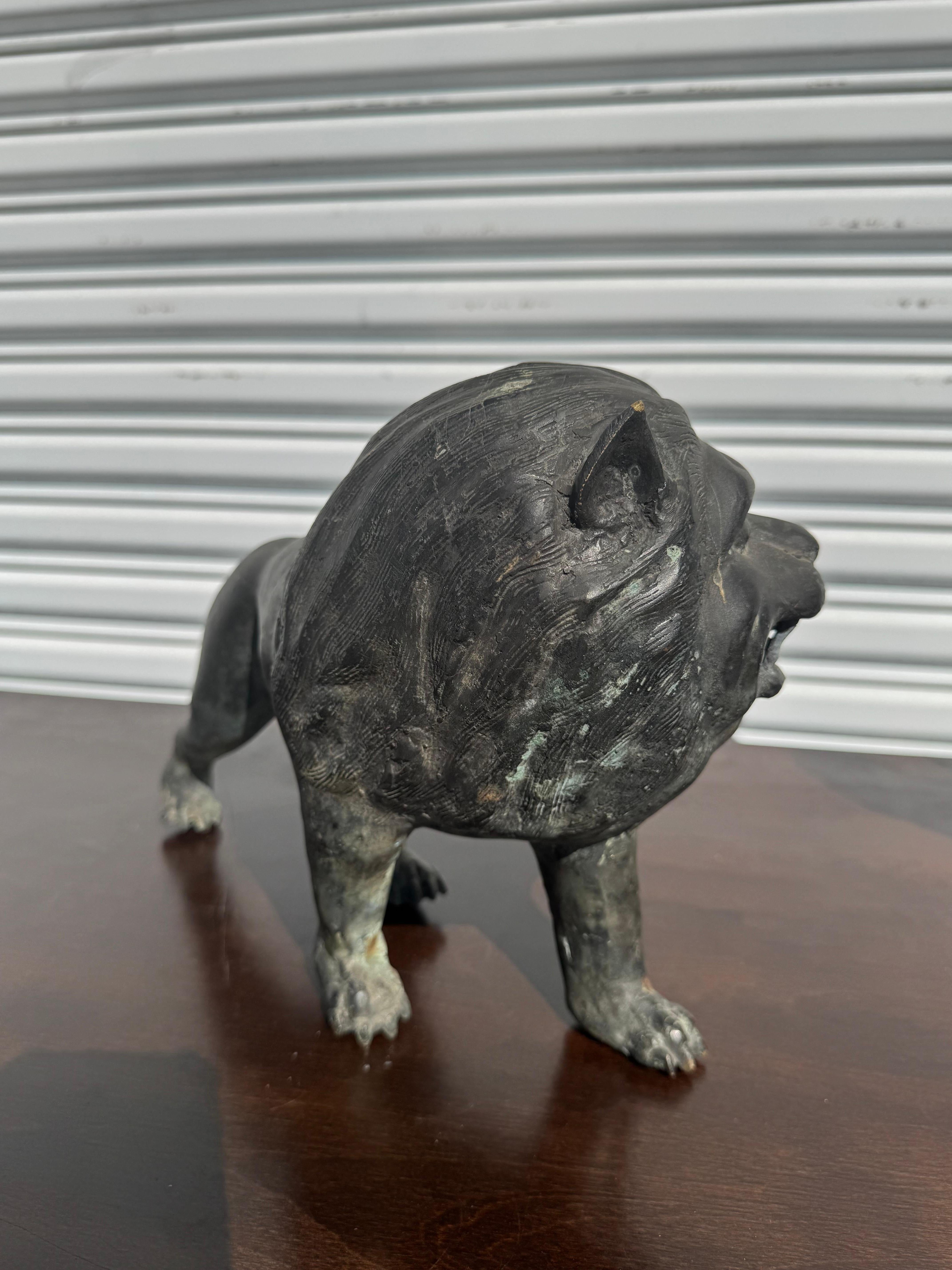 Exportation chinoise Chien Foo en bronze patiné en vente