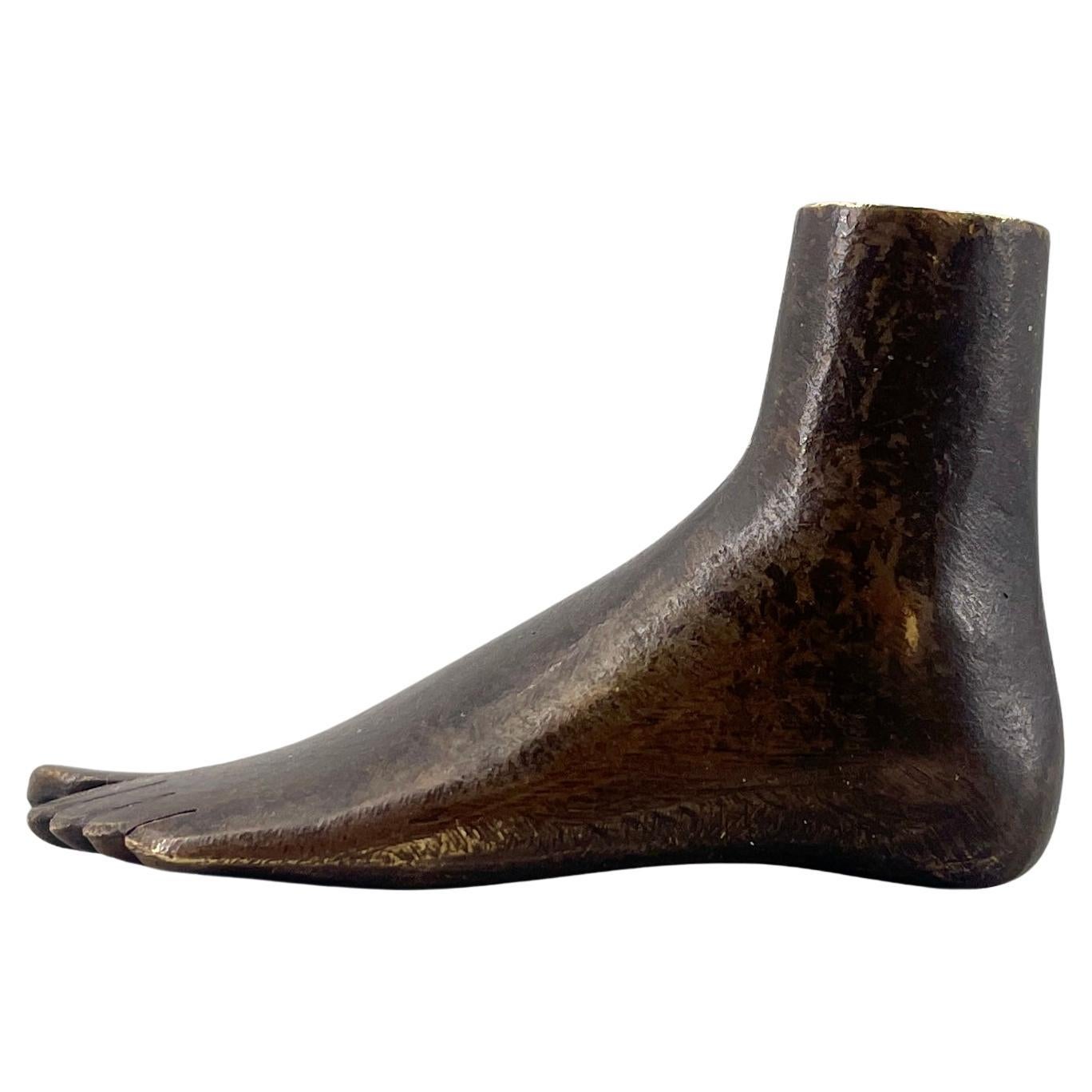 Bronze Foot an Early Example from the Carl Aubock Workshop Sculpture Paperweight For Sale