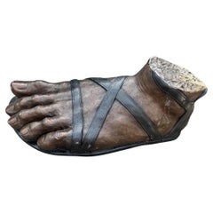 Bronze foot sculpture 125 cm