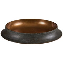 Bronze Footed Bowl by Angelo Mangiarotti for Bernini