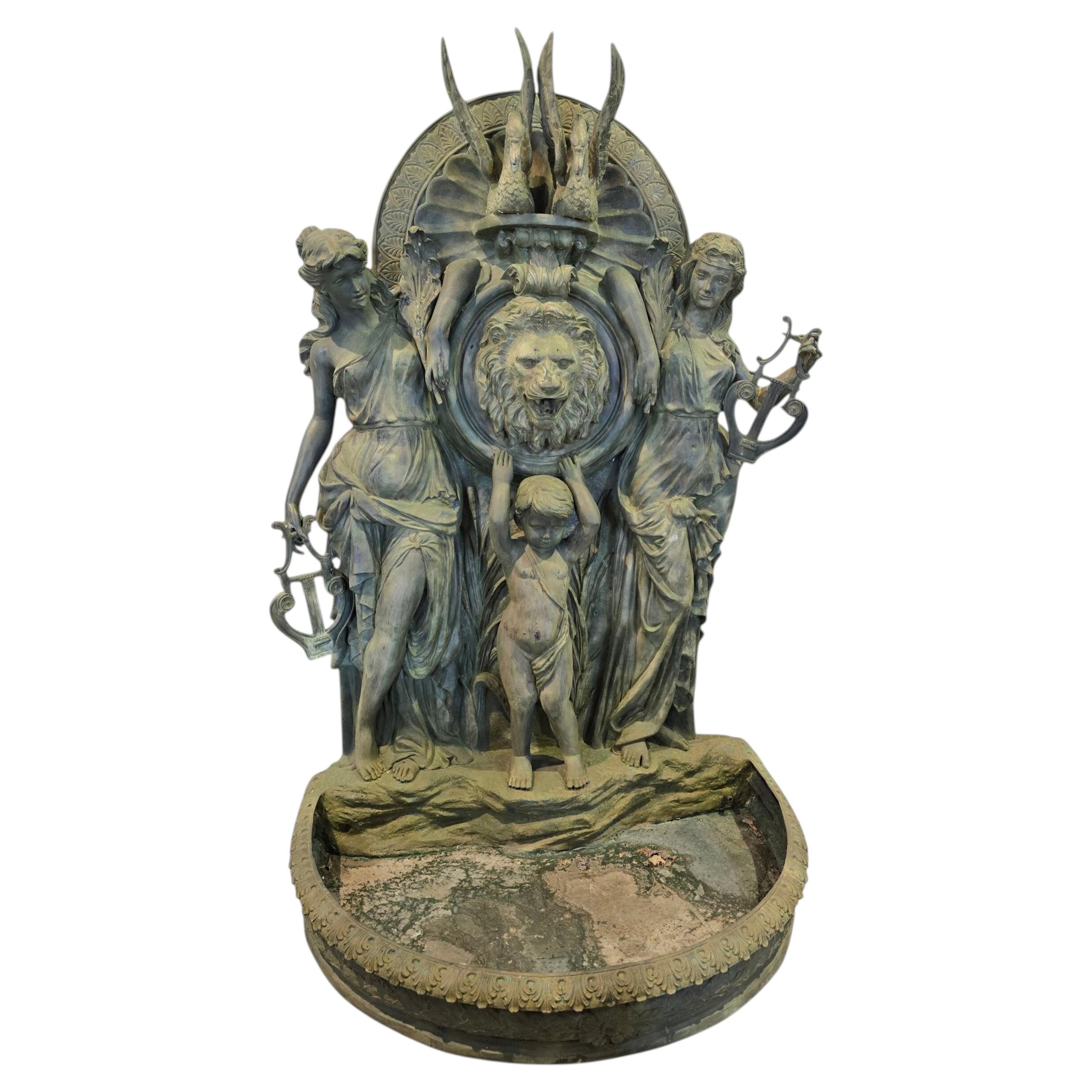 Bronze fountain. For Sale