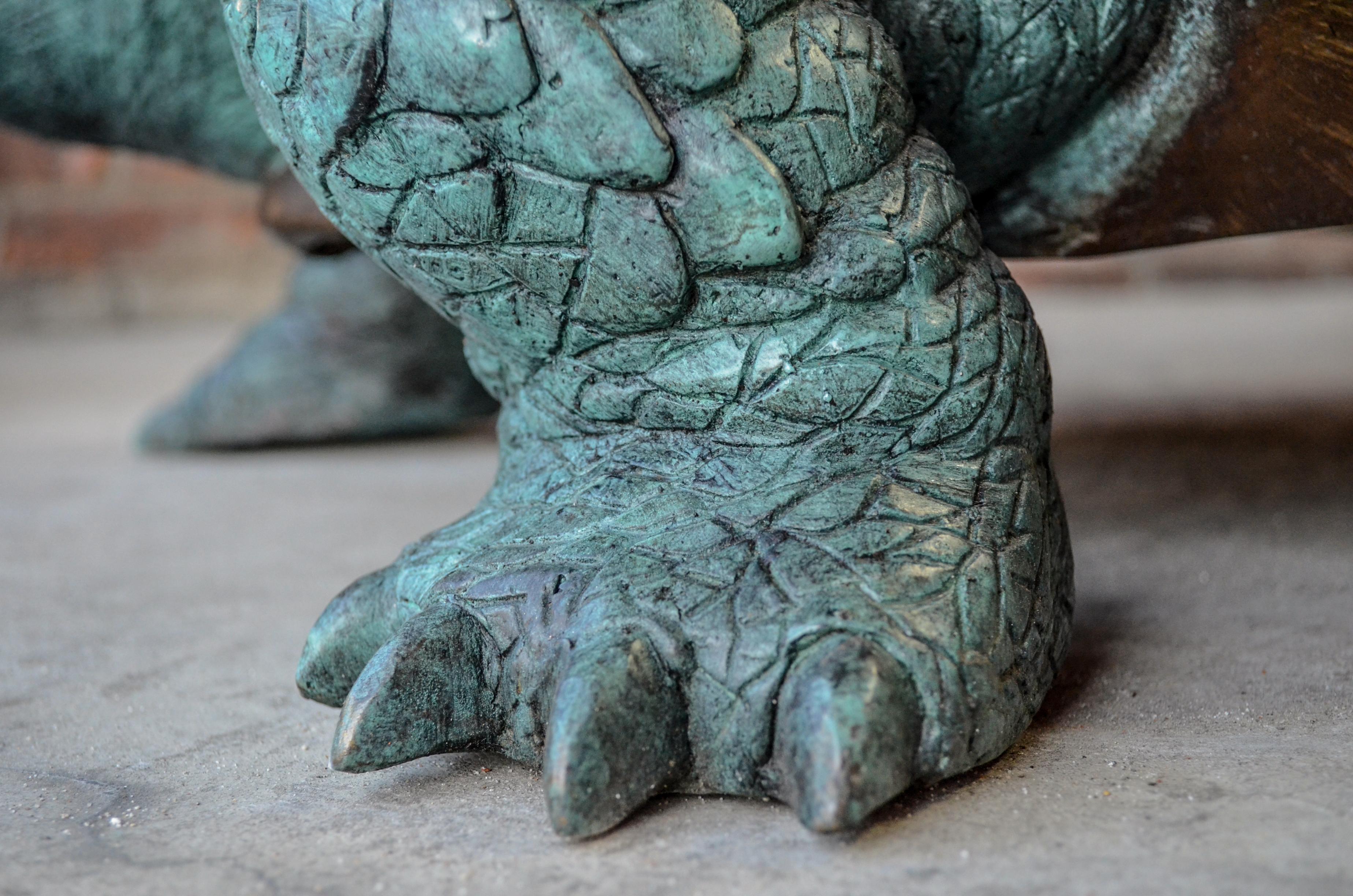 Sculpture de tortue en bronze pour fontaine de jardin en vente 12