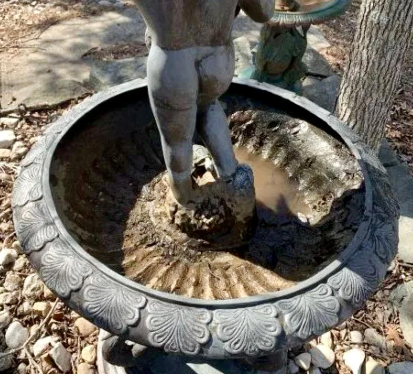 20th Century Bronze Fountain w/ Boy For Sale