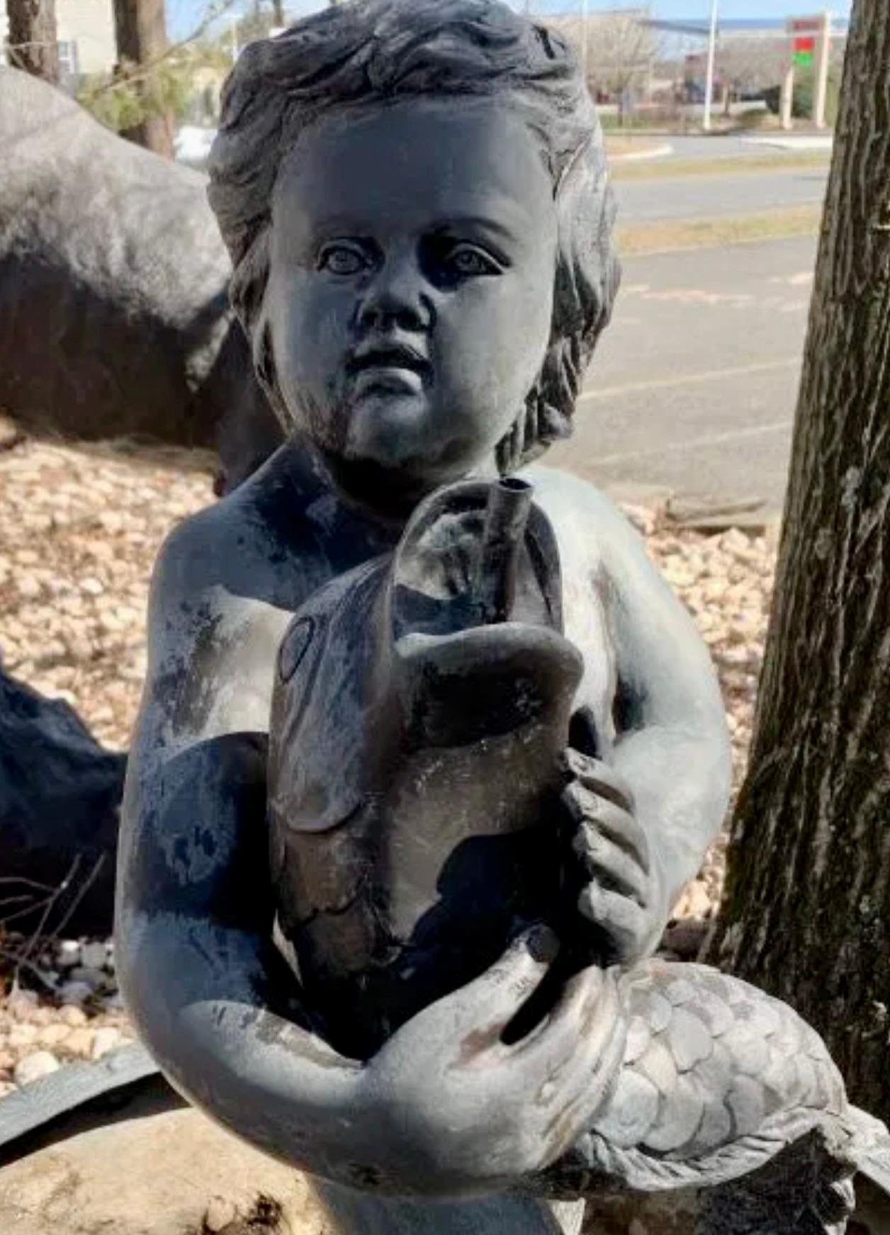 Bronze Fountain w/ Boy For Sale 4