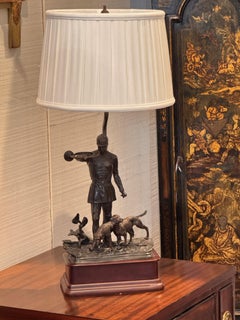 Lampe de chasse au renard en bronze