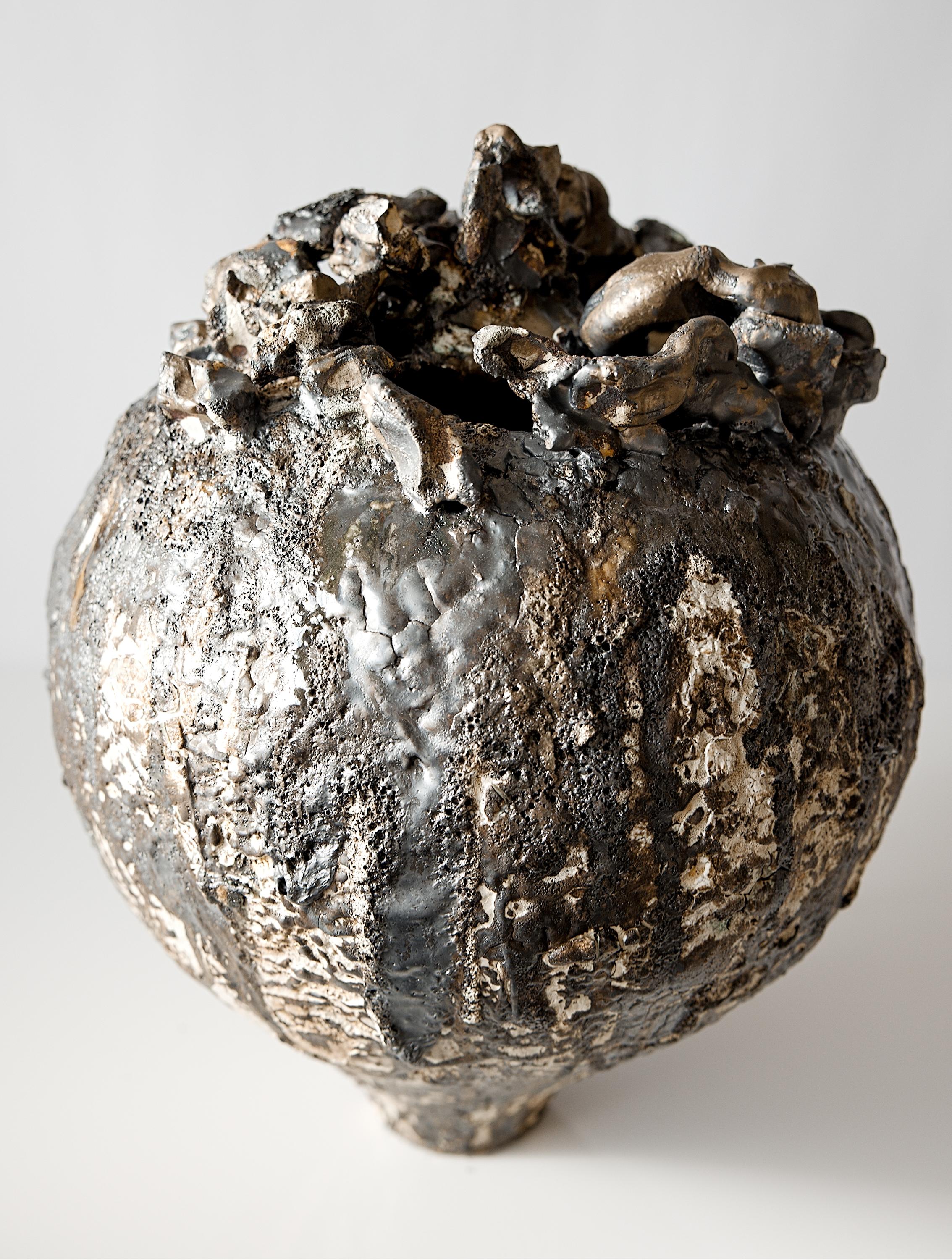 Américain Fragment de bronze Fubuki Moon Pod Vase II ! en vente