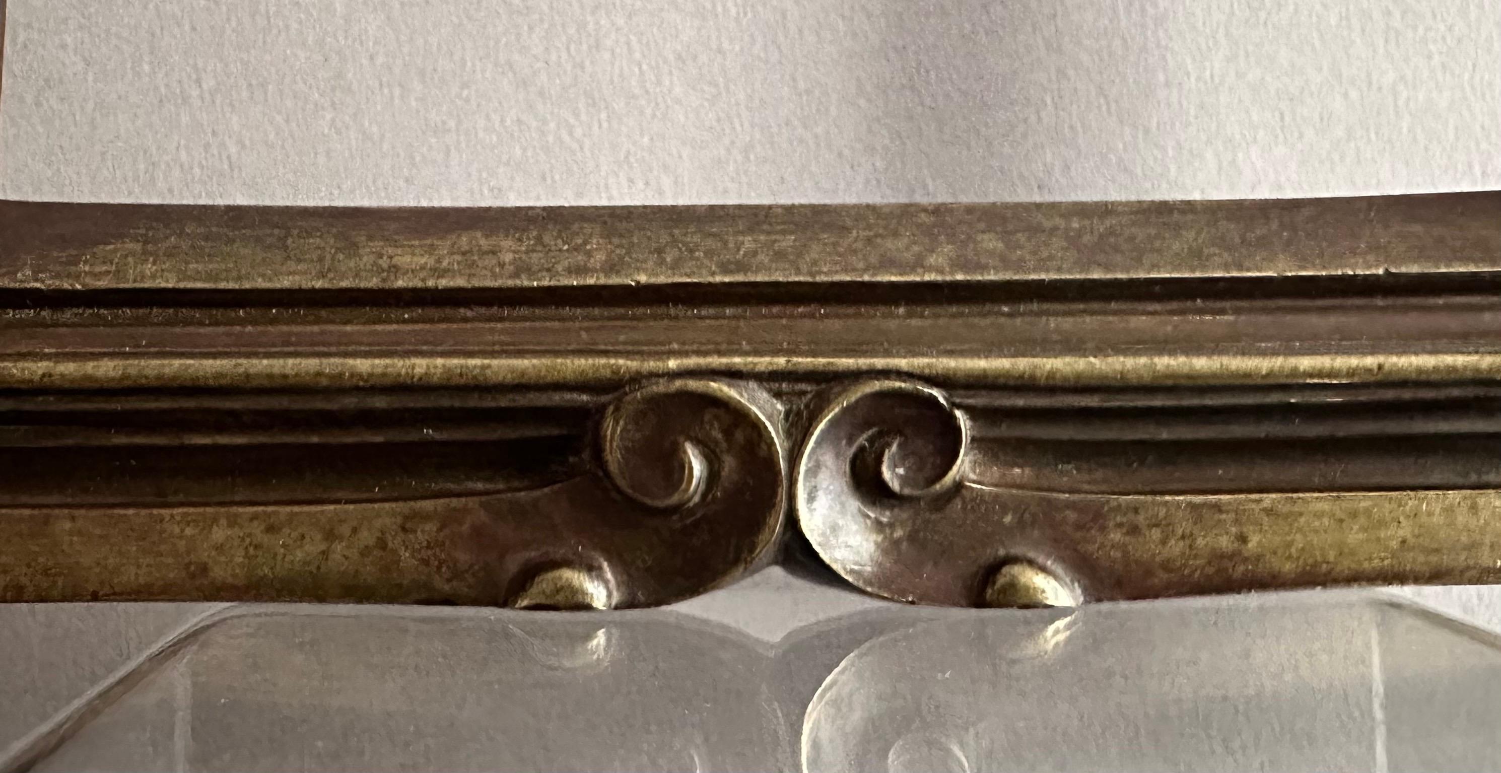 Bronze Frame Late 19th “Art Nouveau” Period Pediment Figure of Silenus For Sale 10