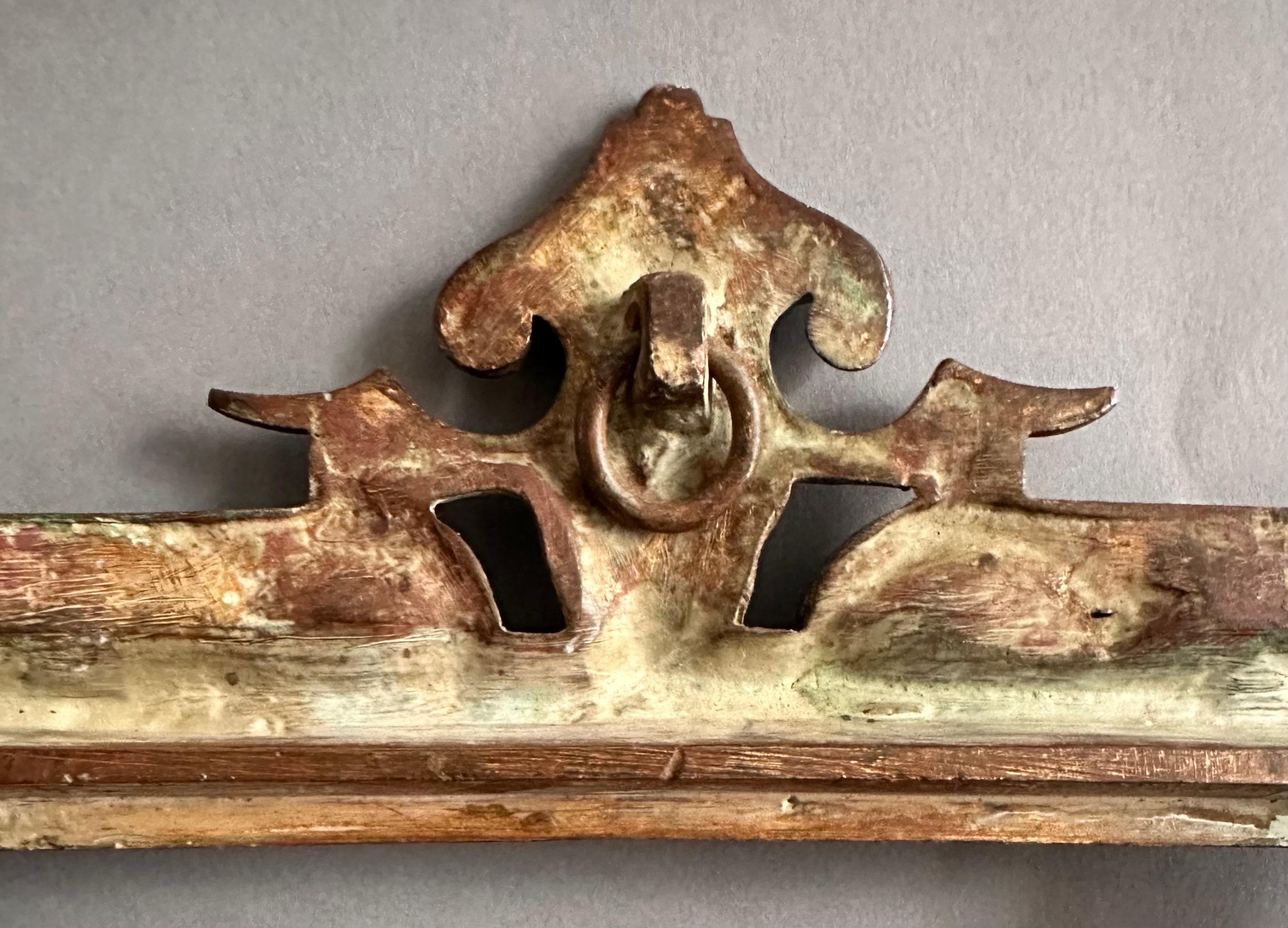 Bronze Frame Late 19th “Art Nouveau” Period Pediment Figure of Silenus For Sale 12