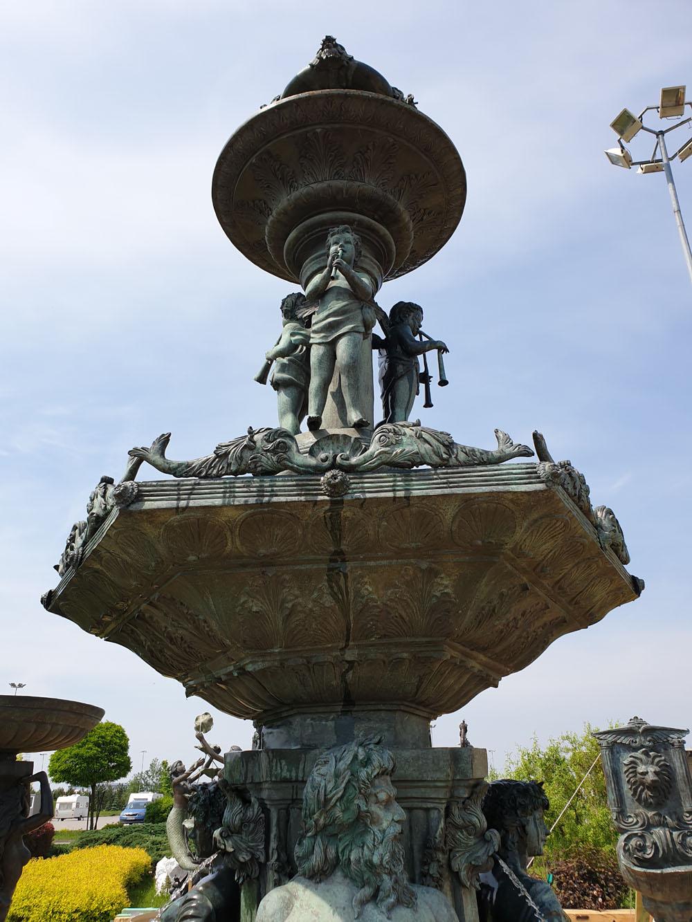 Baroque Revival Bronze Freestanding Palace Fountain, 20th Century