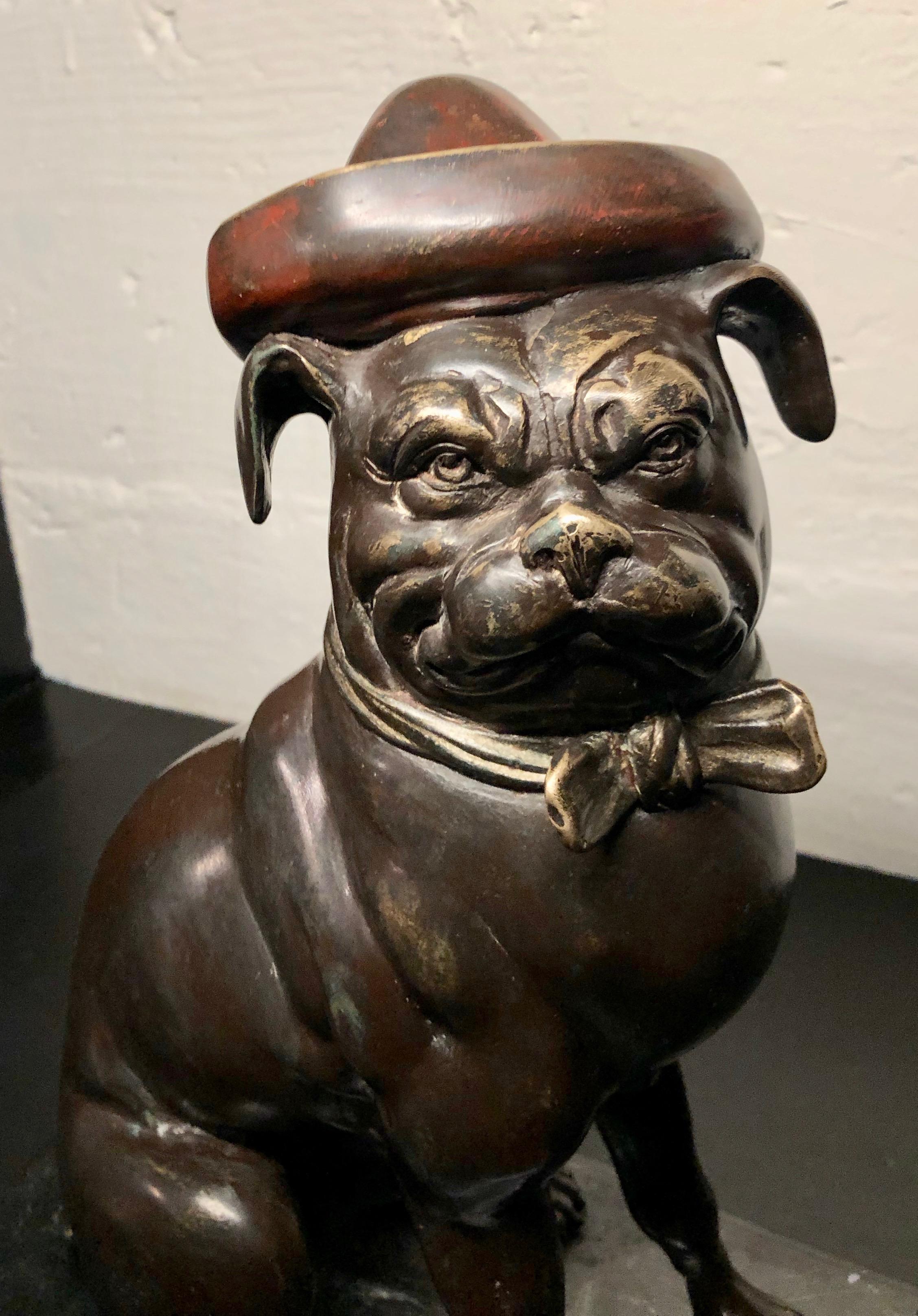 Bronze French Bull Dog Sculpture Art Deco 1