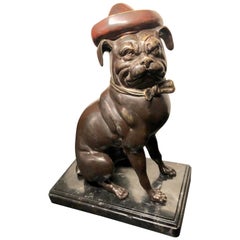 Bronze French Bull Dog Sculpture Art Deco