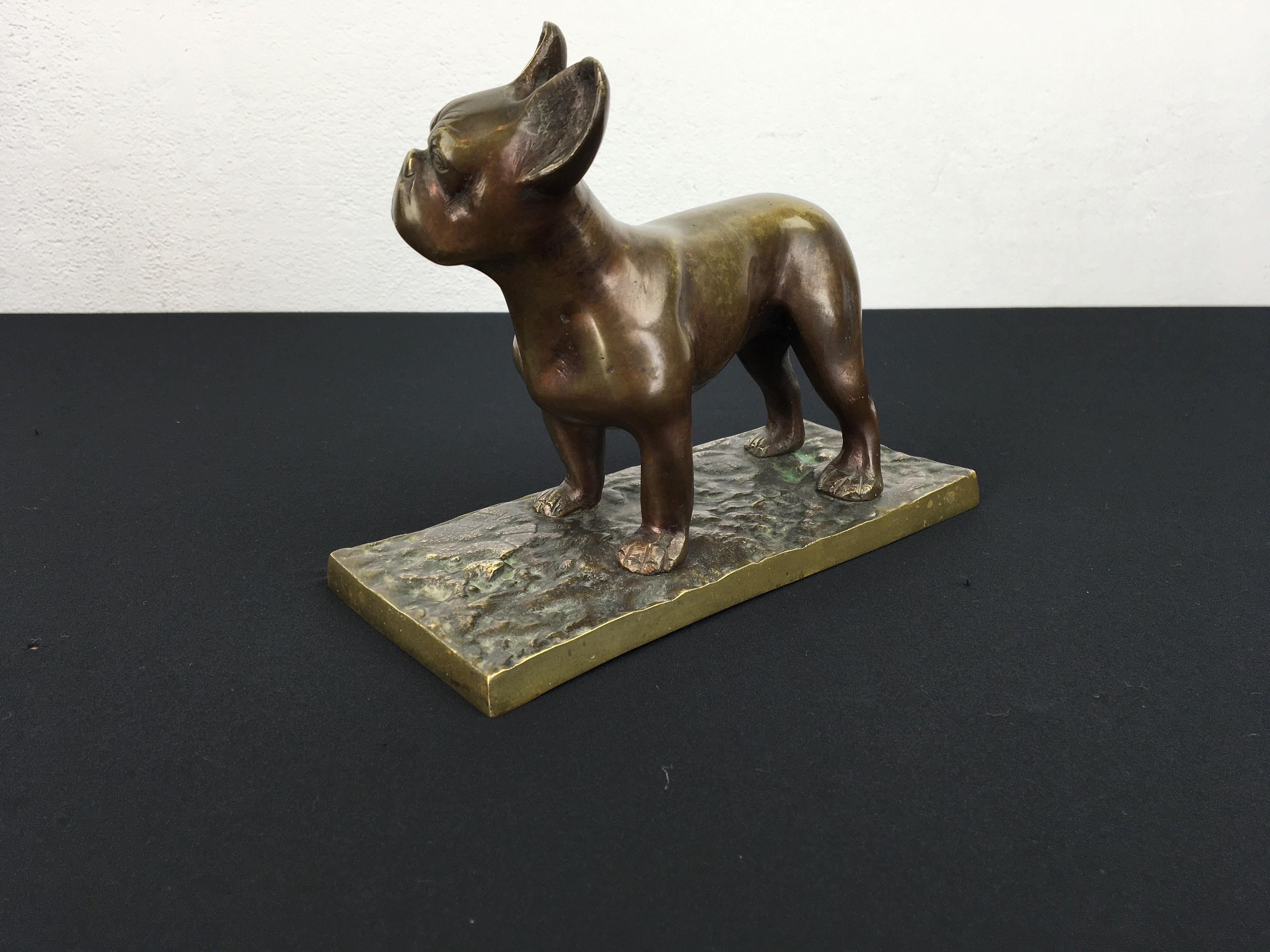 Bronze French Bulldog Sculpture 5