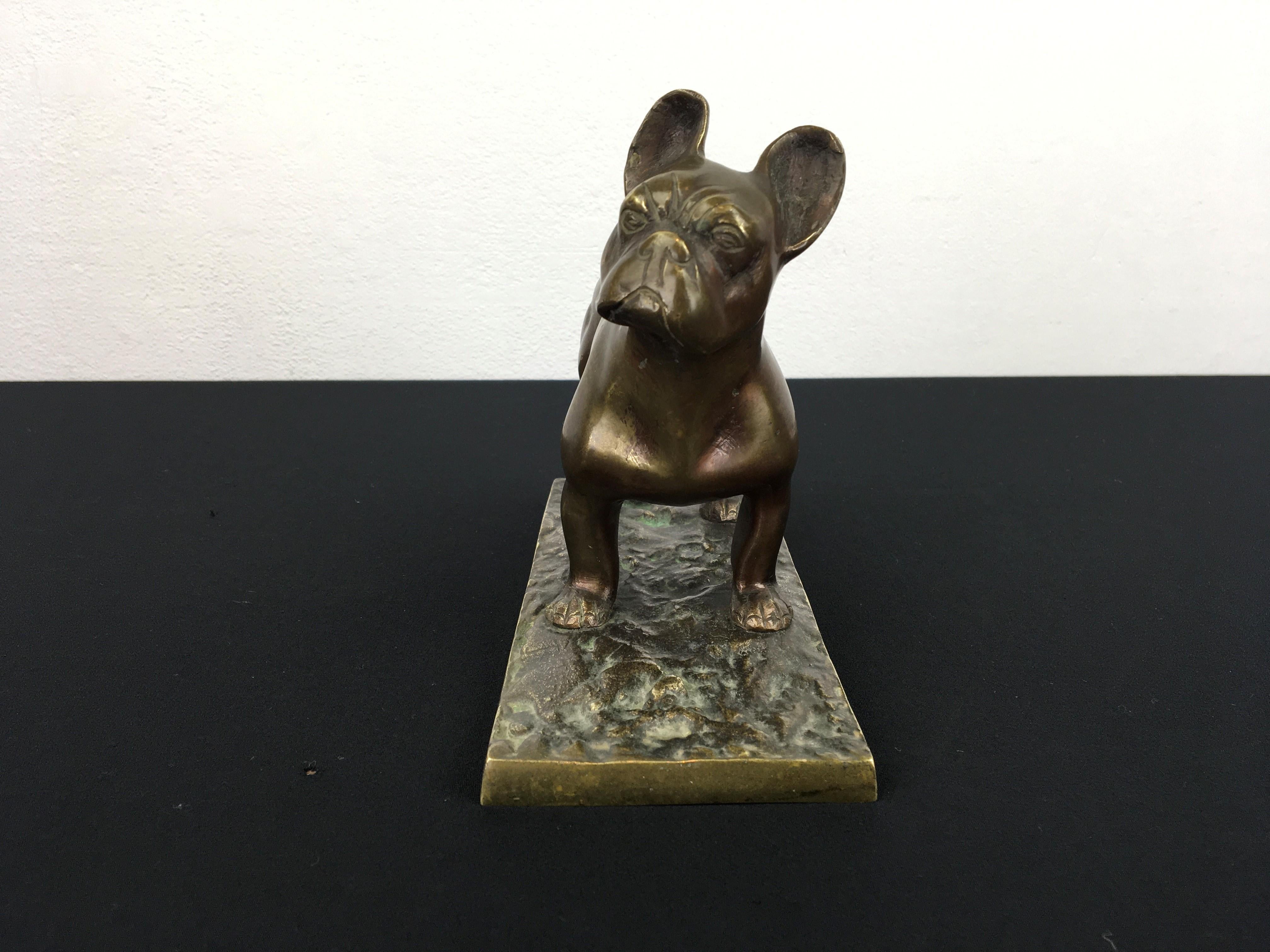 Bronze French Bulldog Sculpture 6