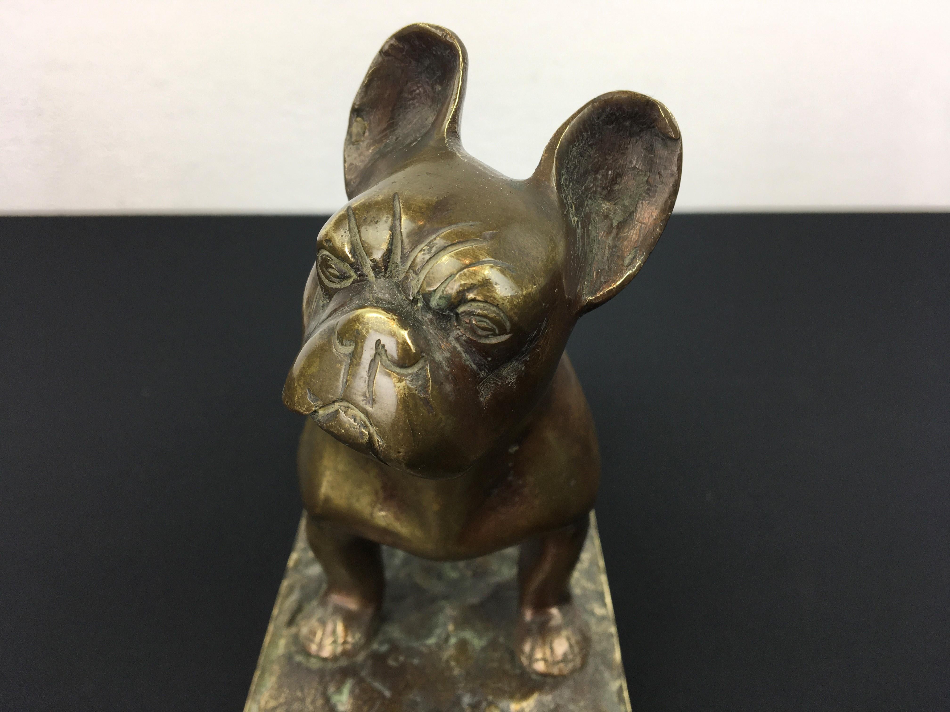 Bronze French Bulldog Sculpture 7